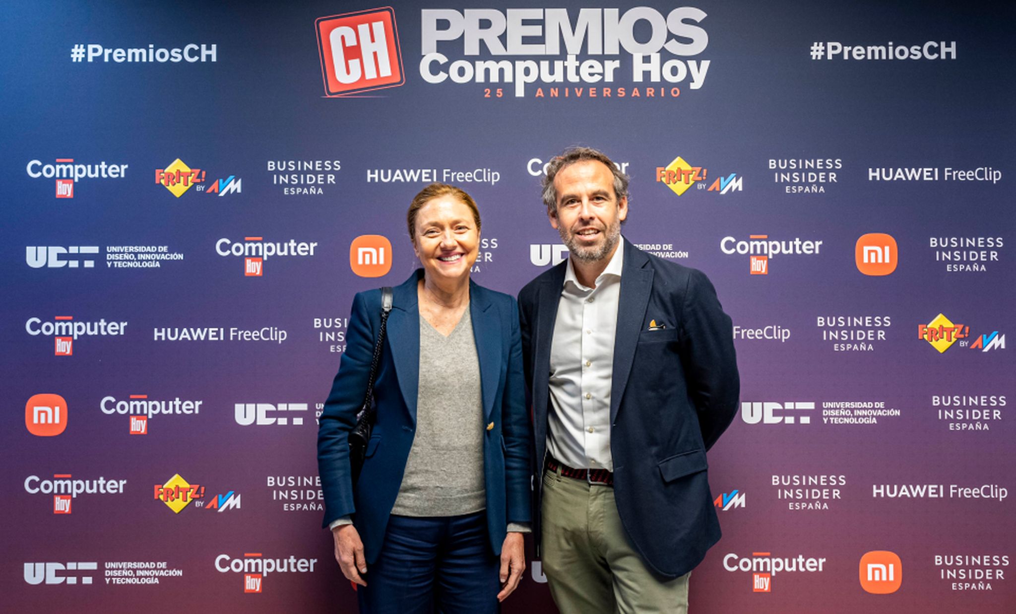 Pilar González, directora de Comunicación de Canon España, y Daniel Chamorro, director Comercial de Axel Springer España.