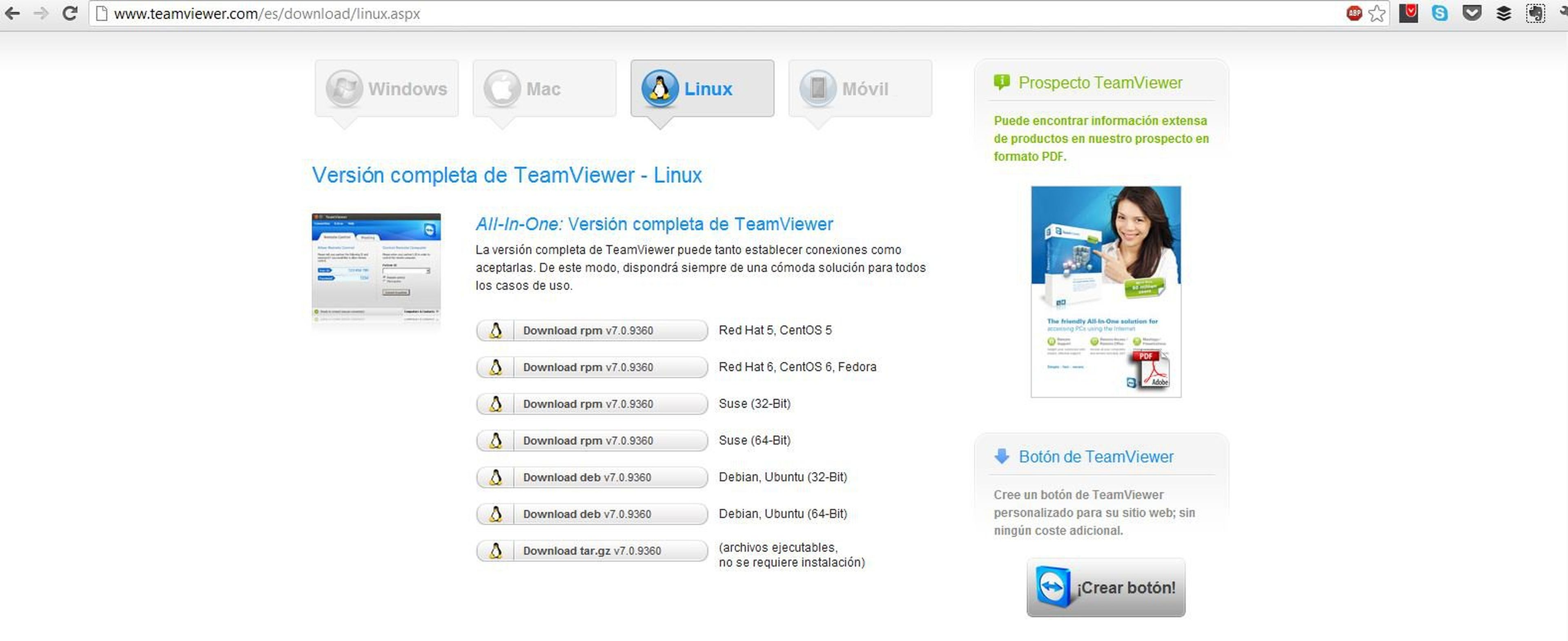 Web TeamViewer Linux