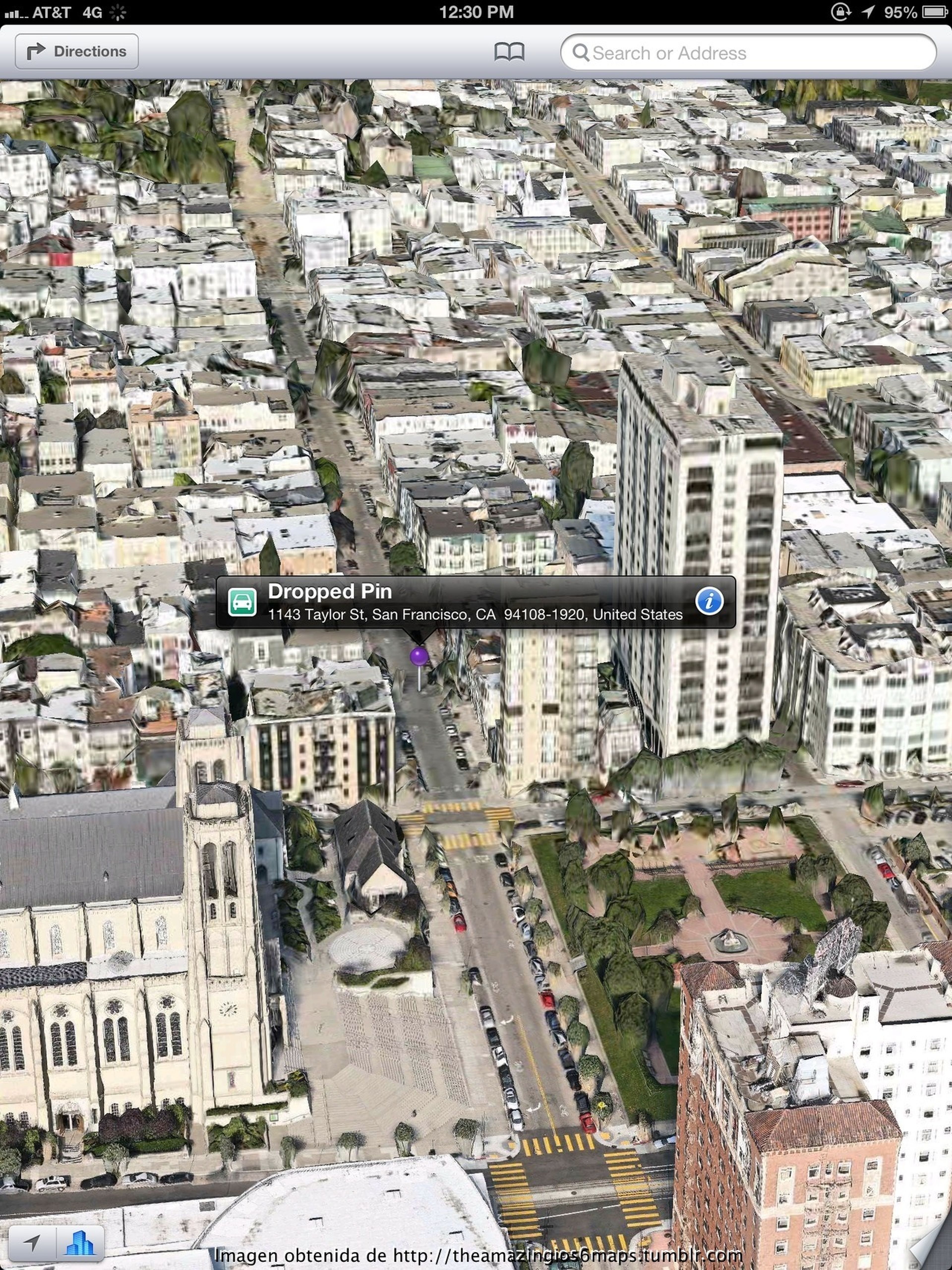 Aspecto de la ciudad de San Francisco en Apple Mapas