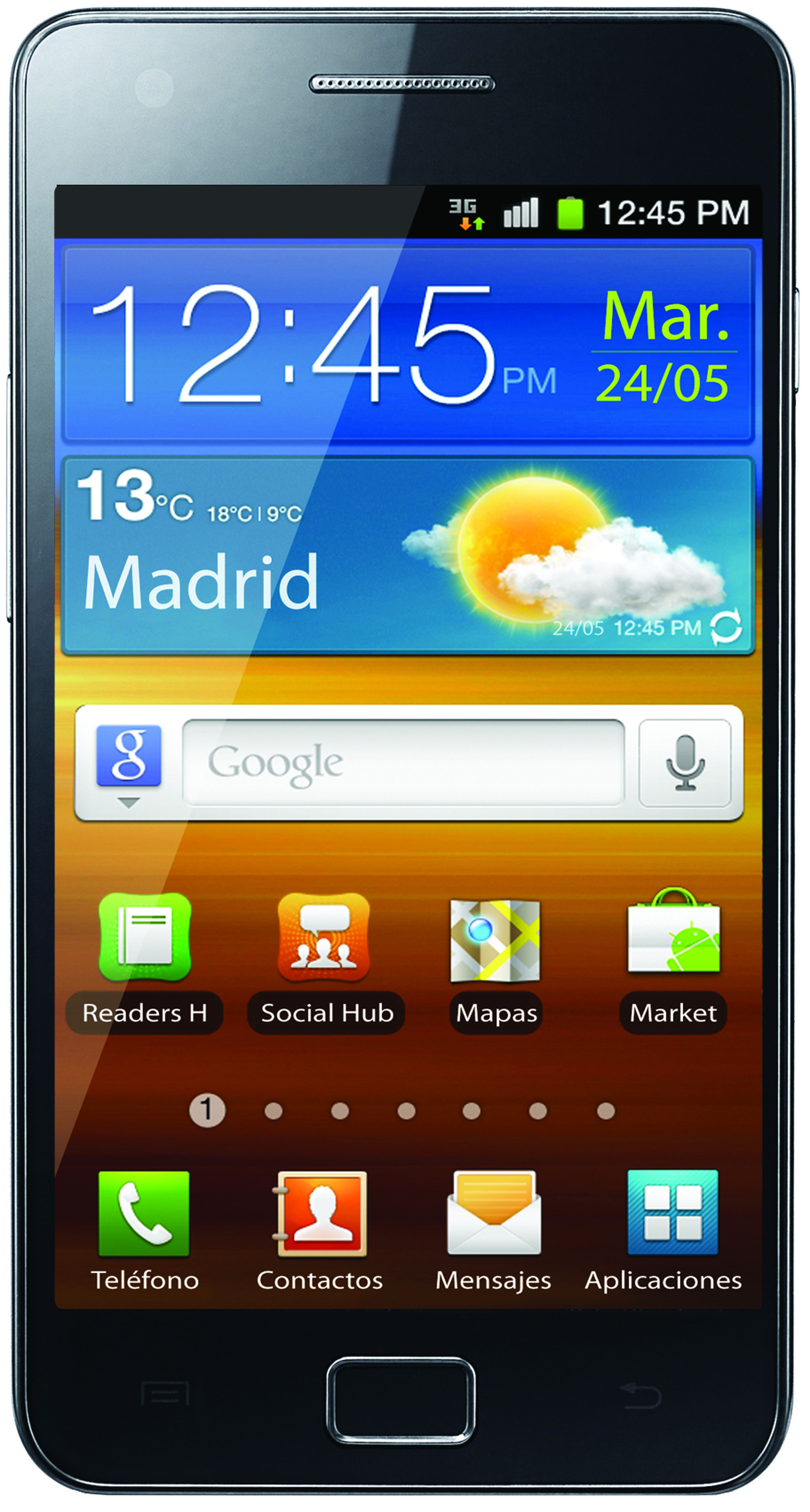 La pantalla del Samsung Galaxy SII es de 4,3"