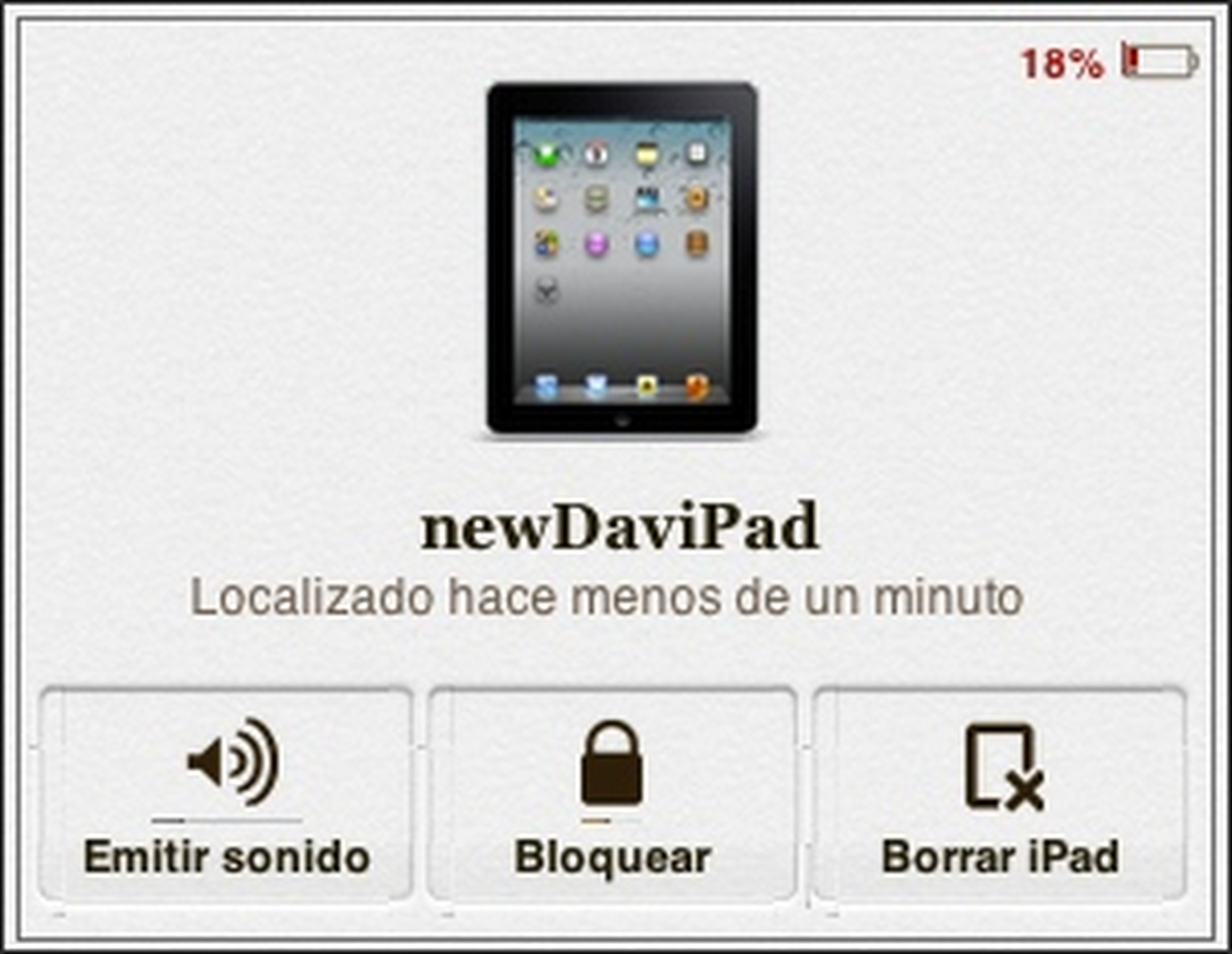 Gestión remota del iPad desde iCloud