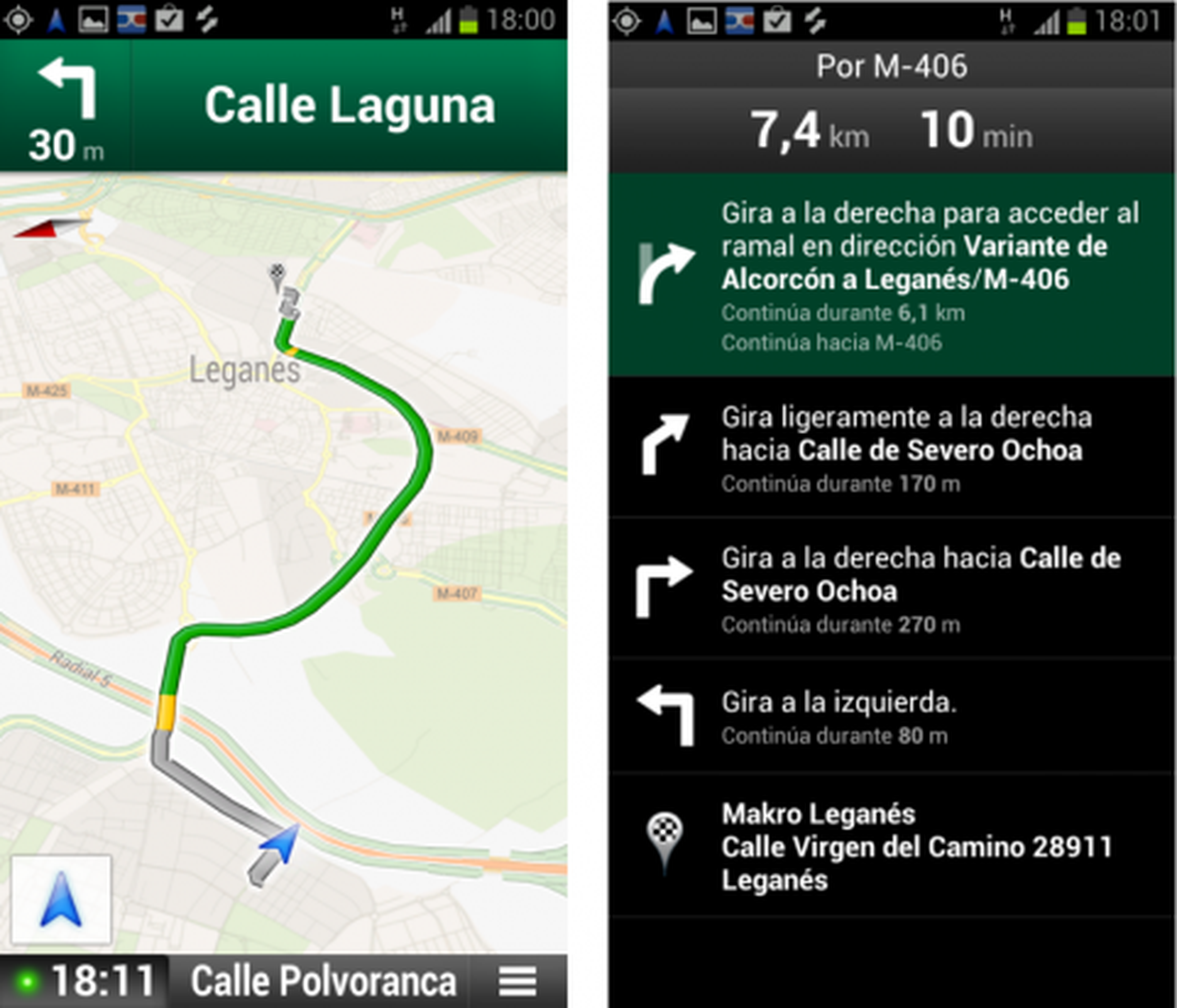 Planifica una ruta con Google Maps para Android