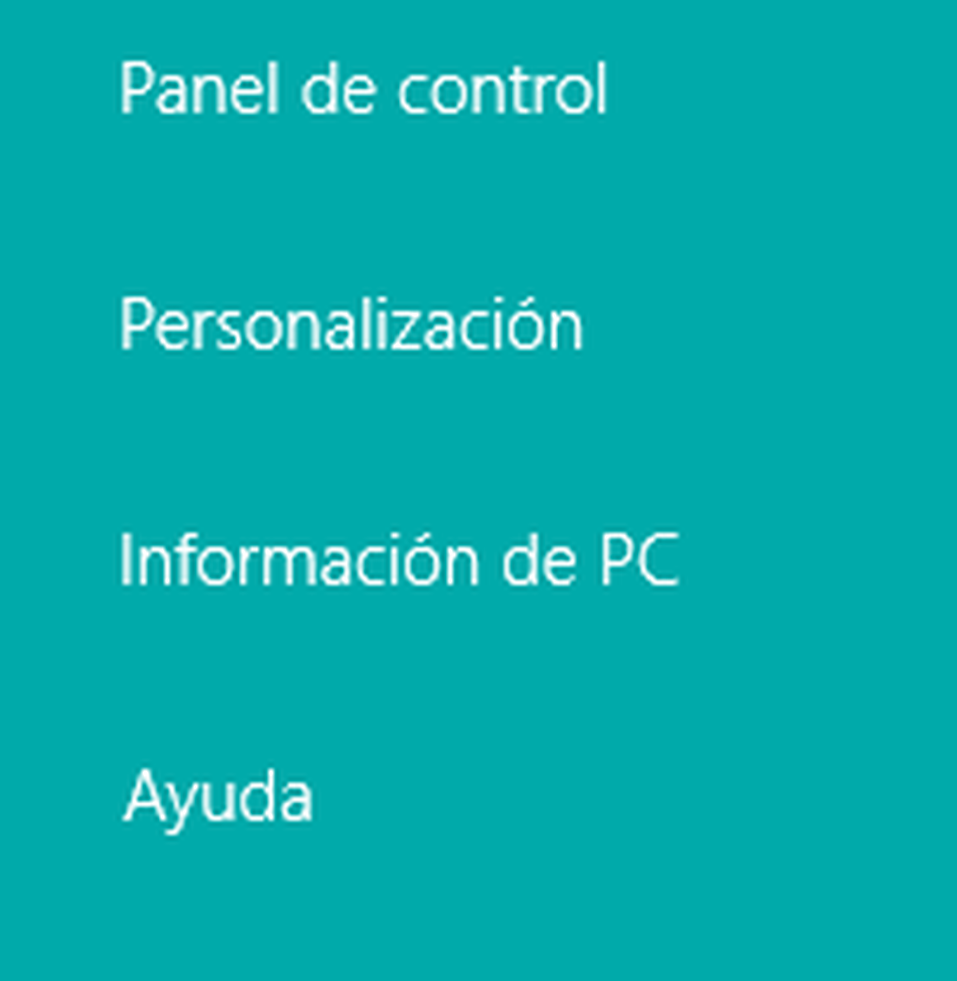 ¿Dónde está el Panel de control en Windows 8?