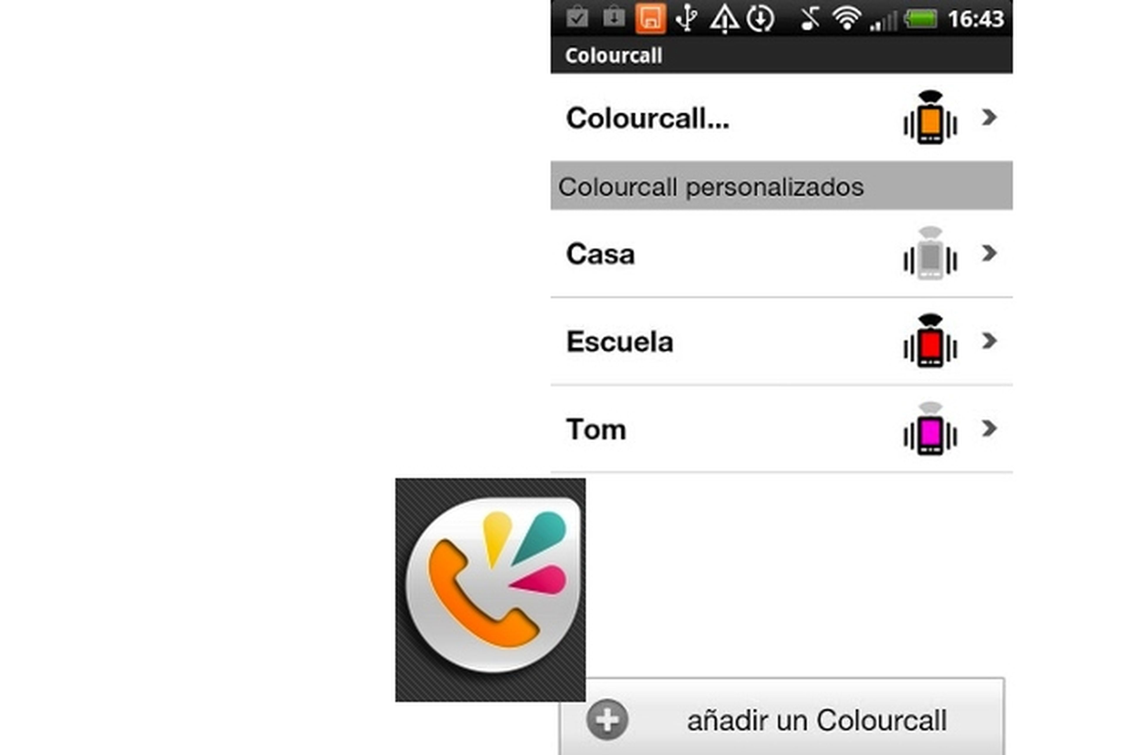 App Colourcall para Android