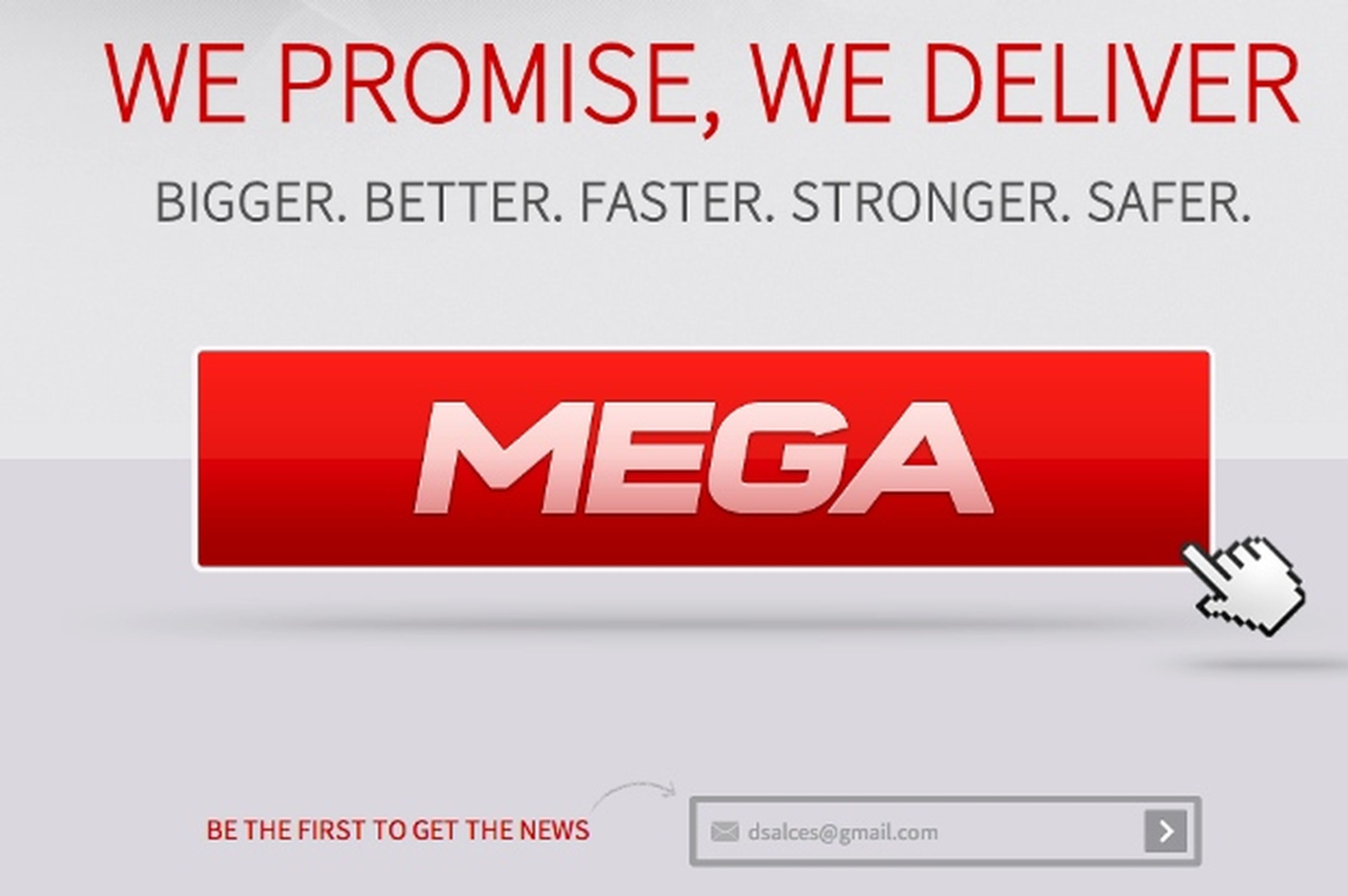 Preview de la web de Mega, el nuevo Megaupload