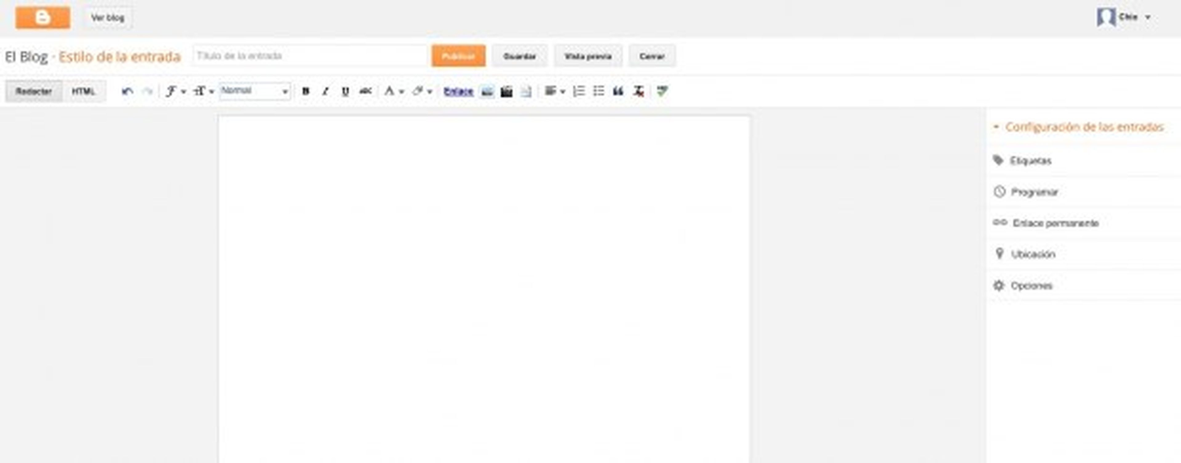 Primeros pasos en Blogger
