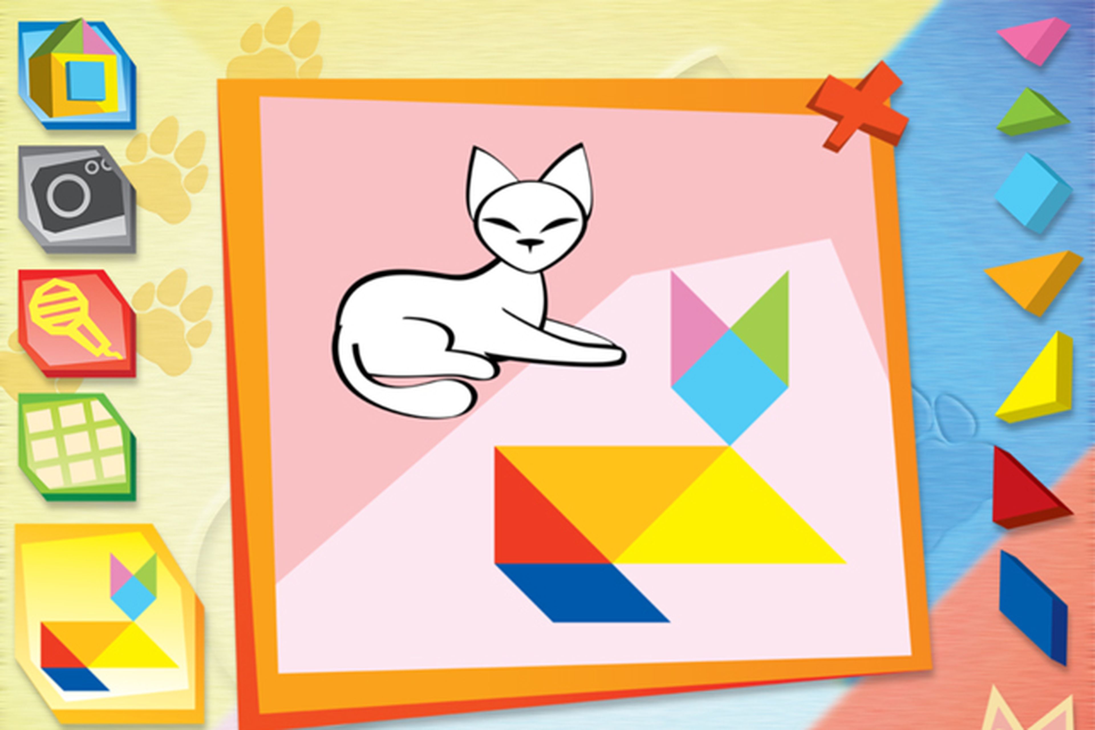 Swipea rompecabezas tangram para niños: gatos