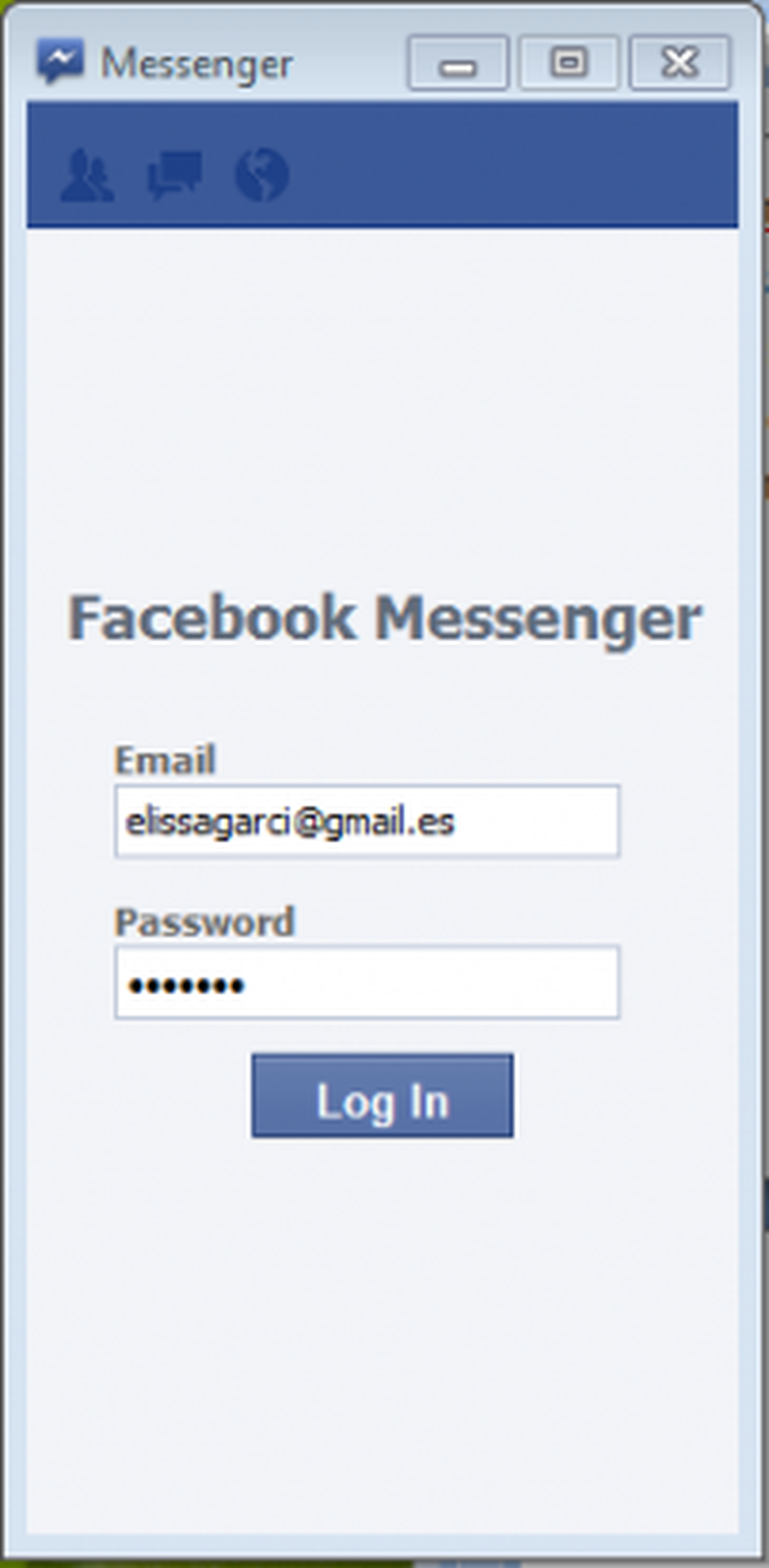 Facebook Messenger Windows iniciar sesión