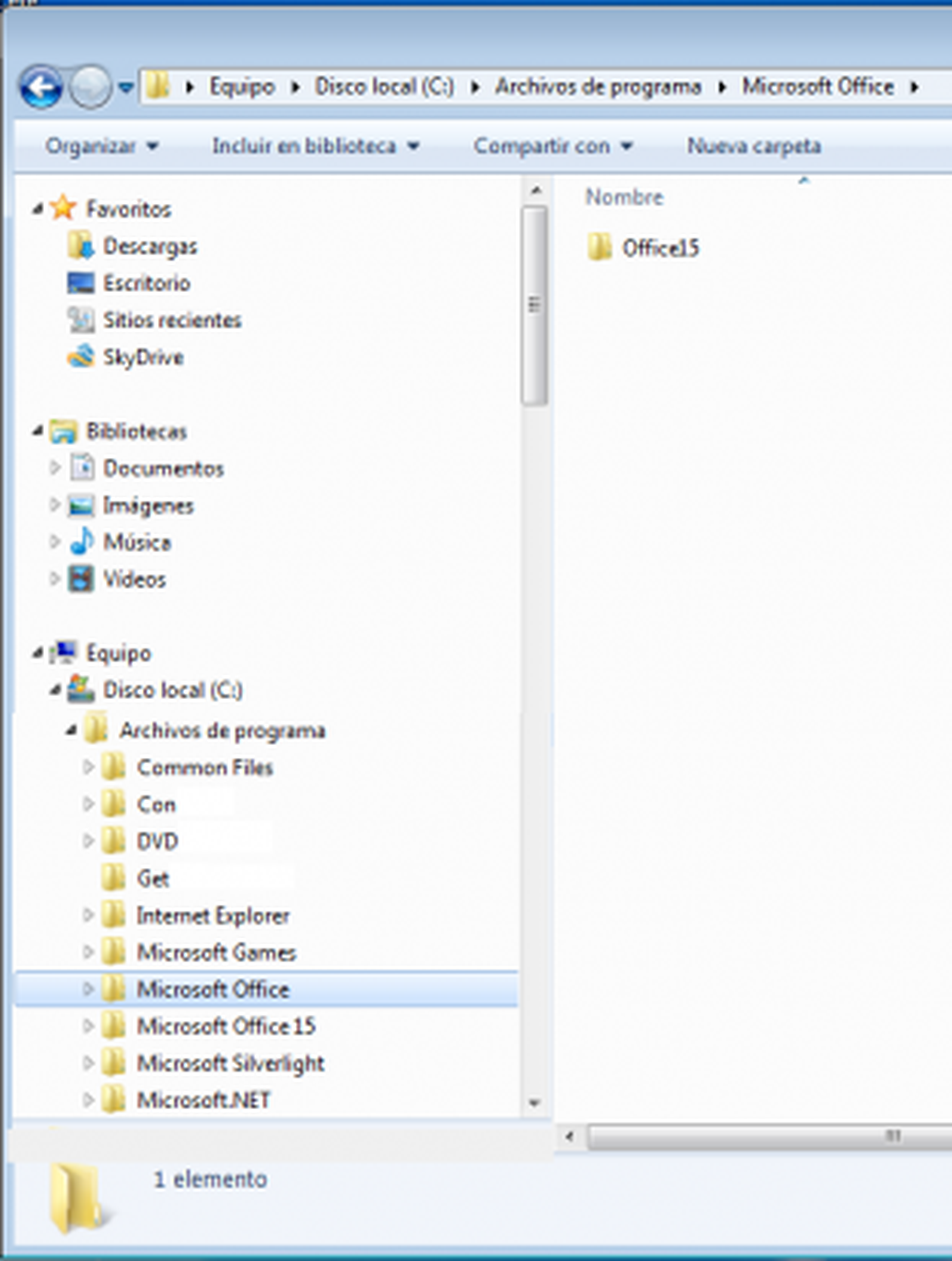 Windows 7 con Panel Exploración
