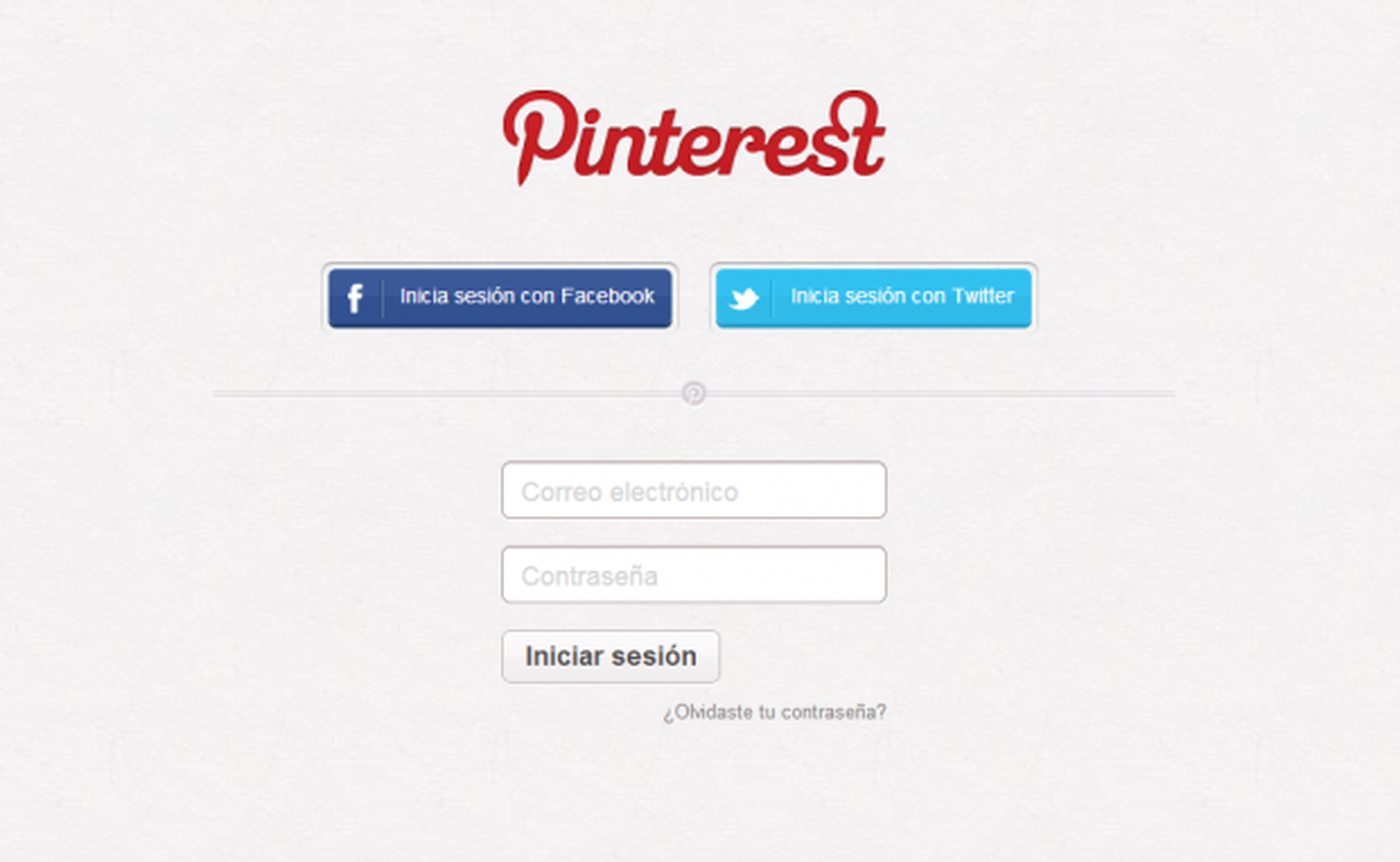 Interfaz Pinterest