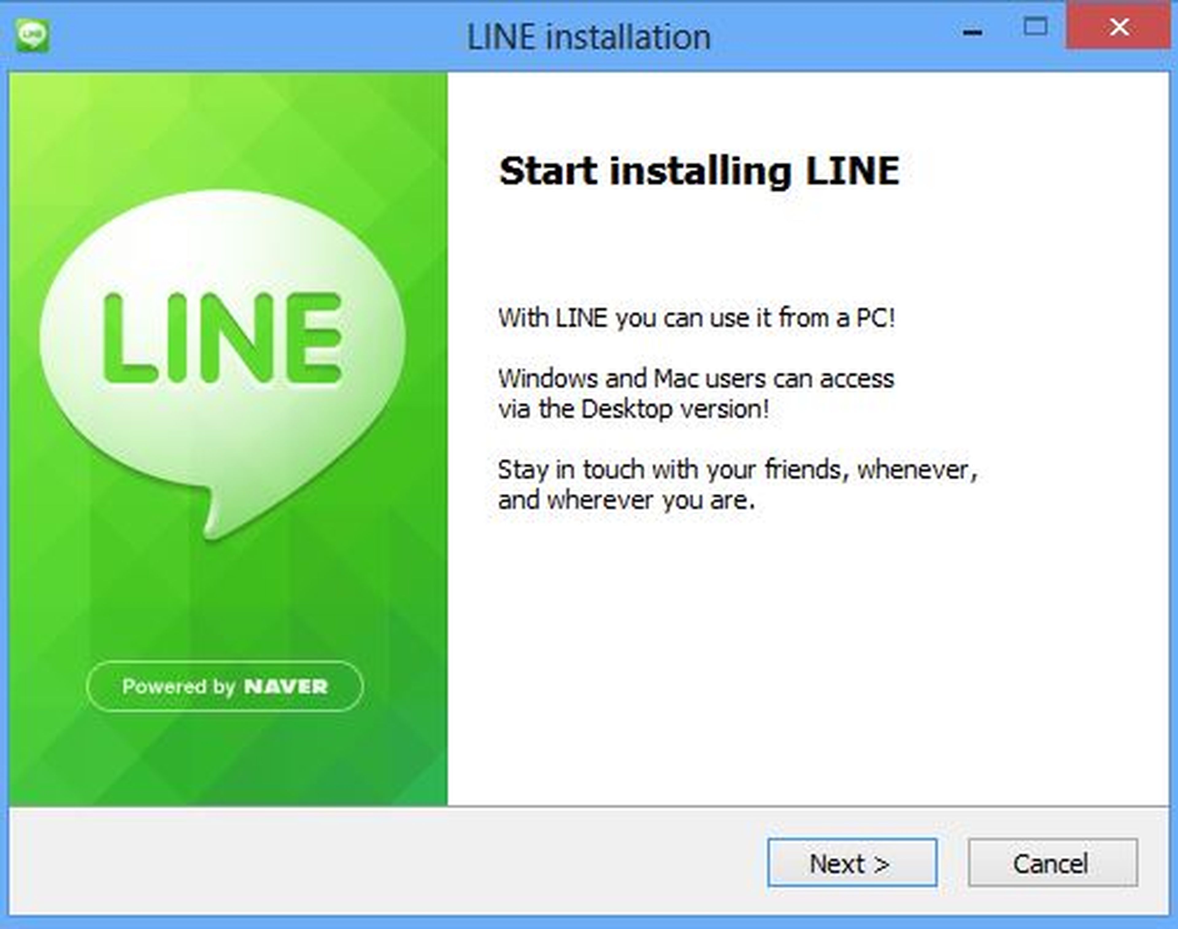 instalacion line pc