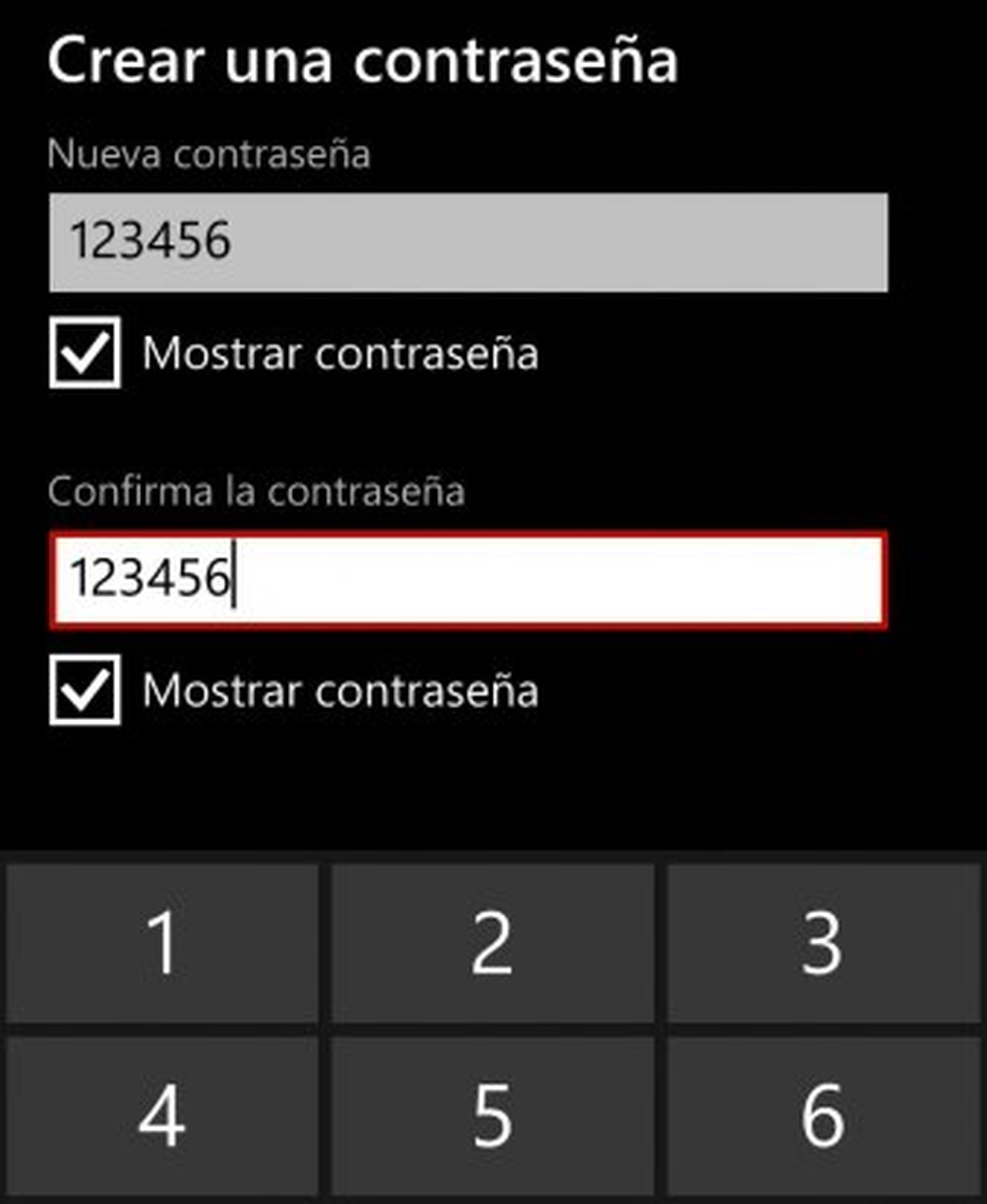 Ajuste de contraseña para el rincón infantil de Windows Phone 8