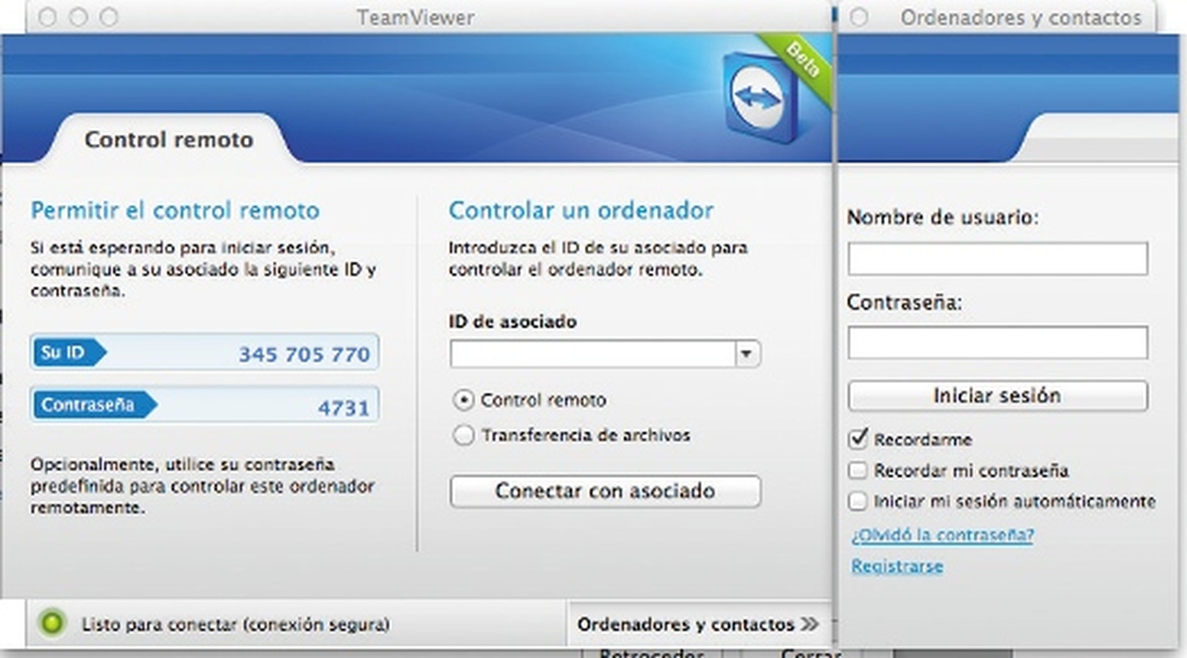 Interfaz de instalación de Teamviewer en MAC