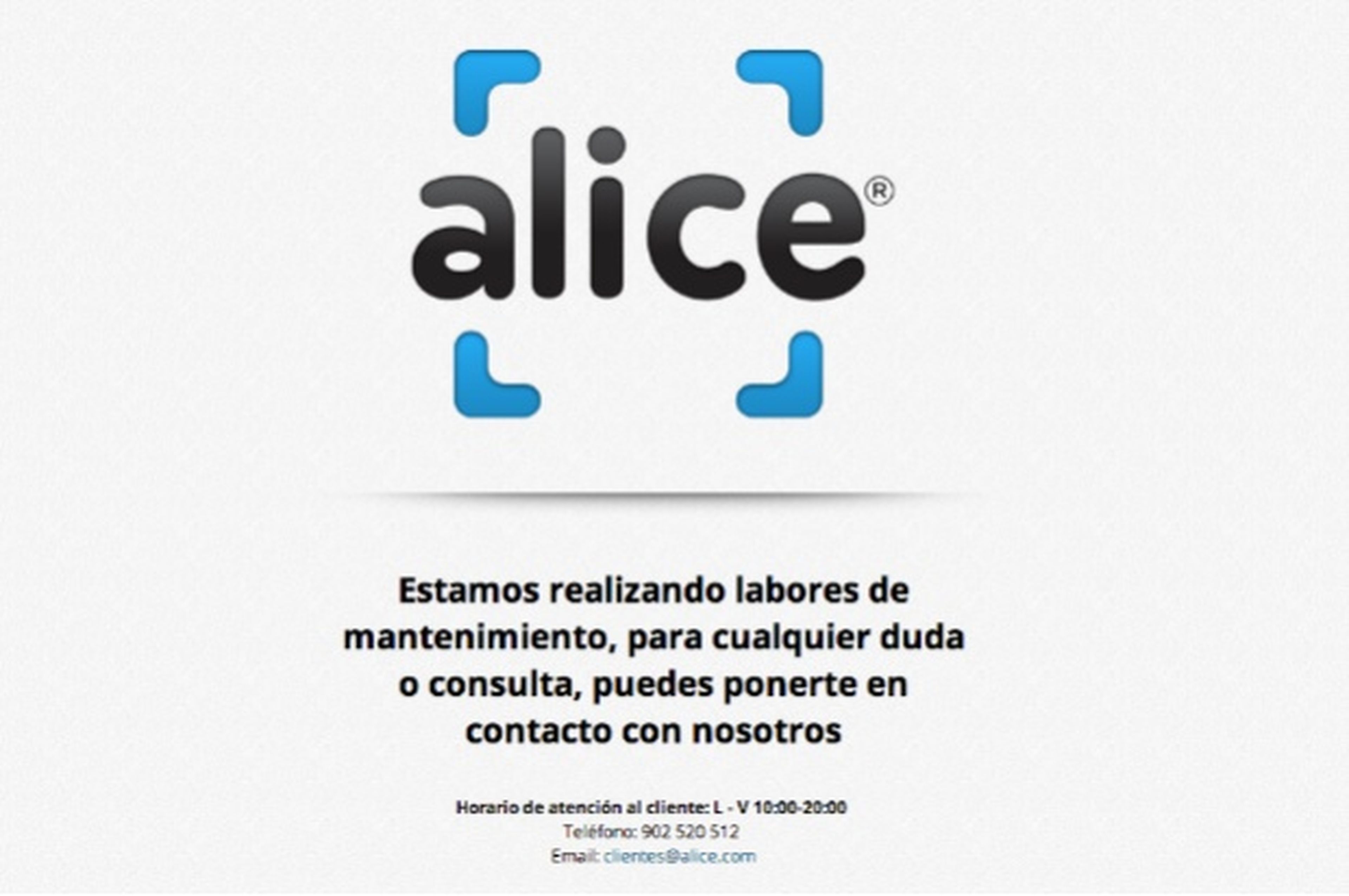 Alice cierra en España