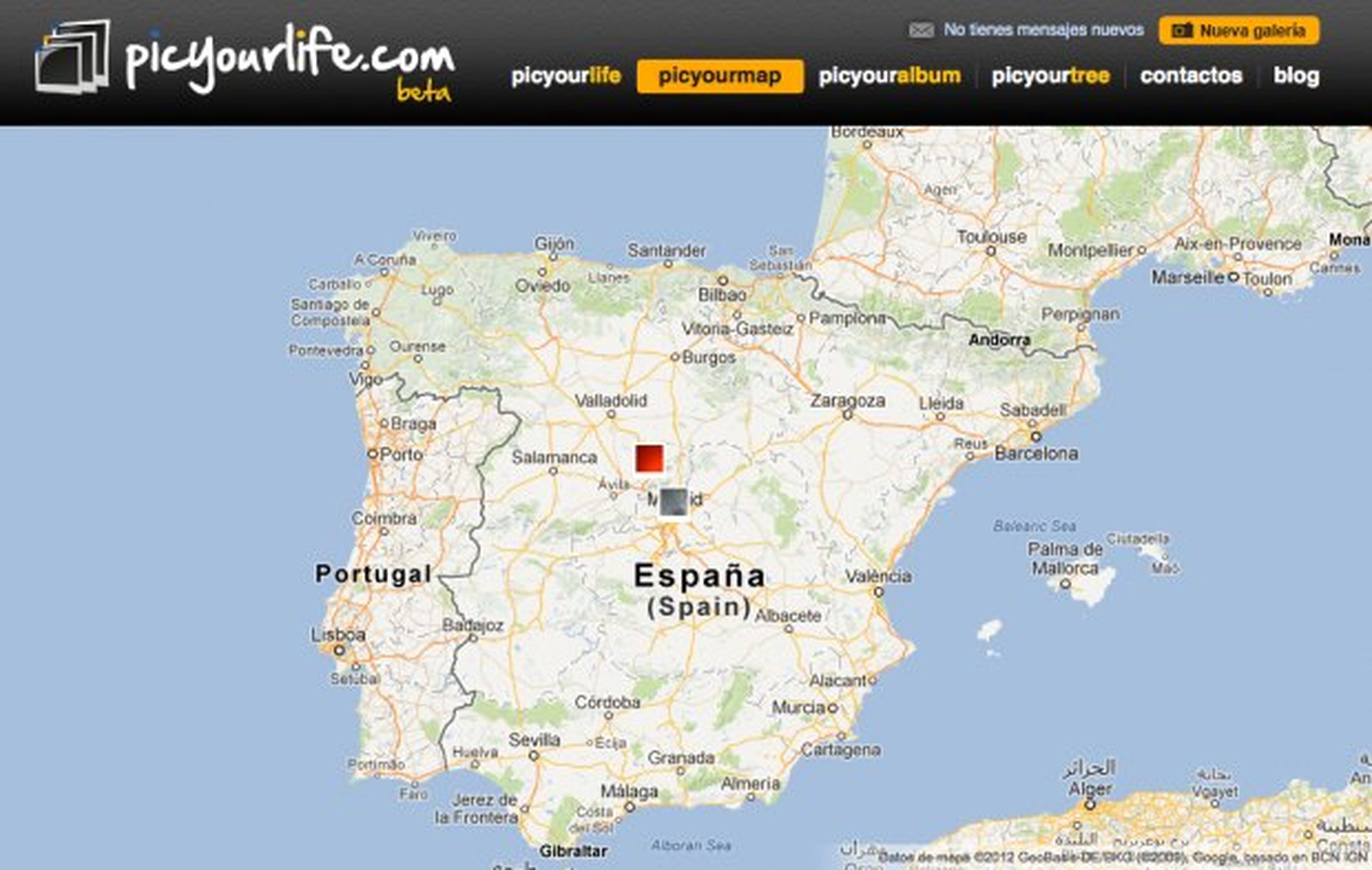 Explora tus galerías en el mapa en Picyourlife