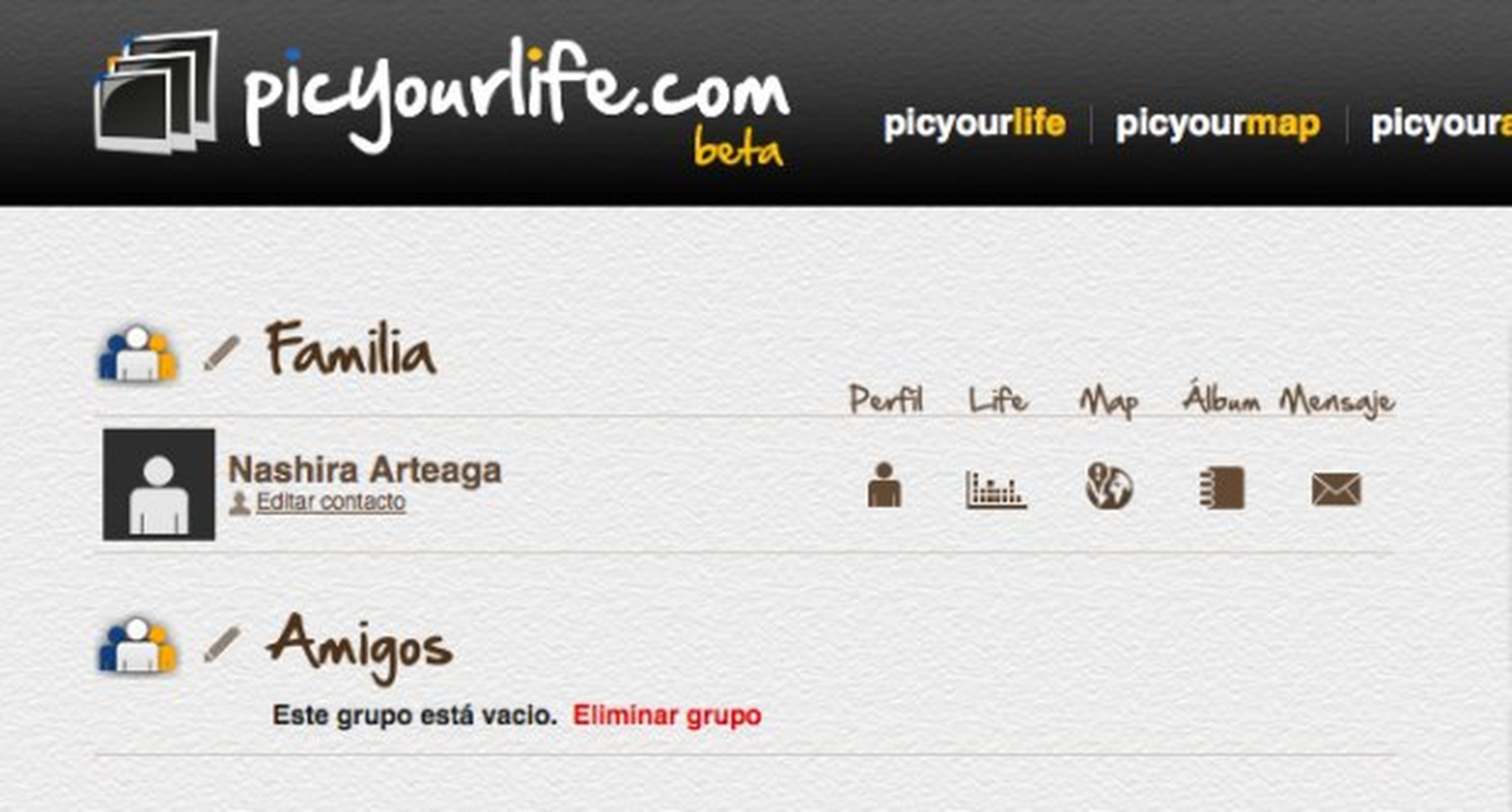 Explora tus contactos en Picyourlife