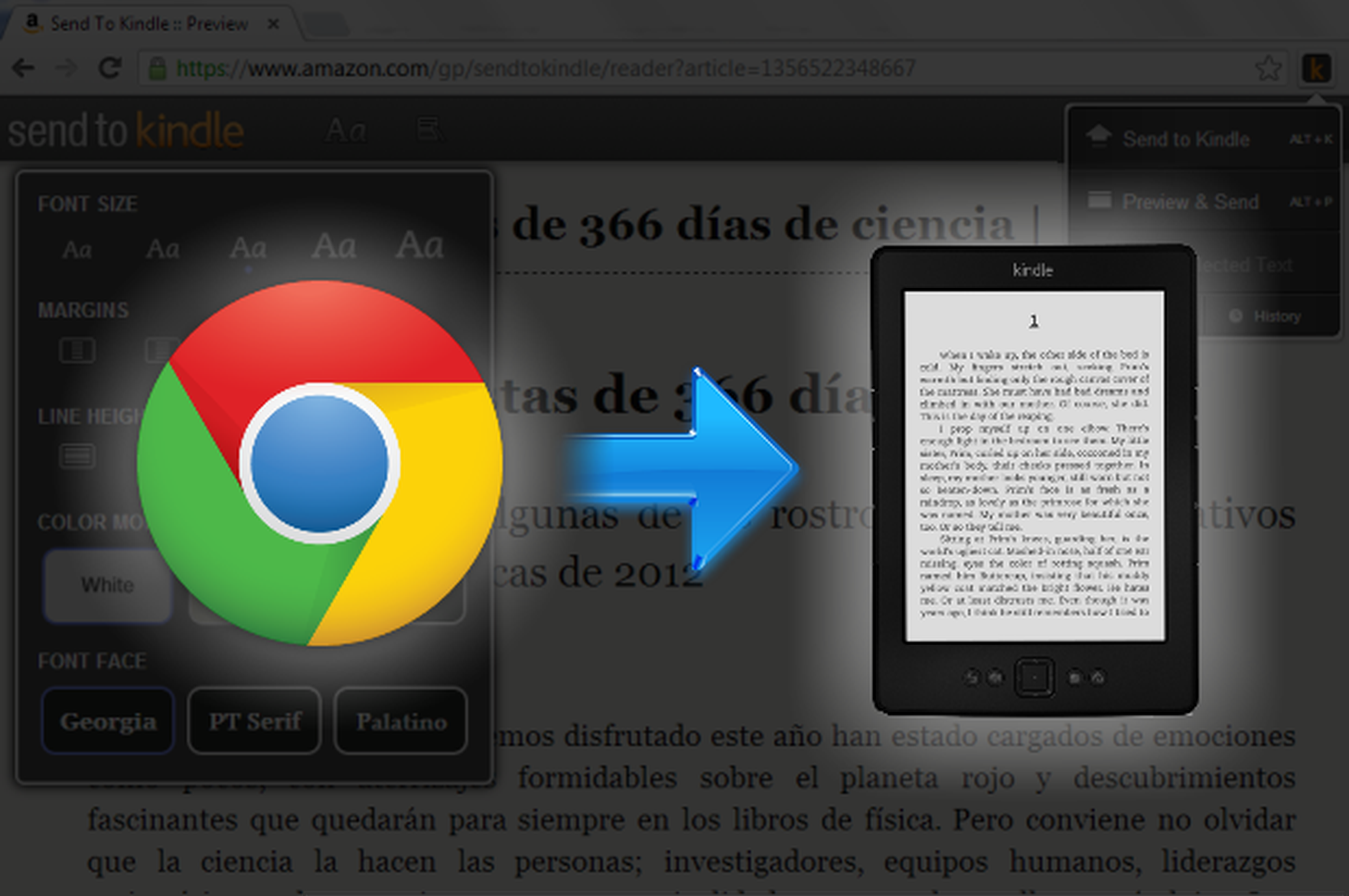 Enviar pÃ¡ginas web a Kindle con extensiones para Chrome o Firefox