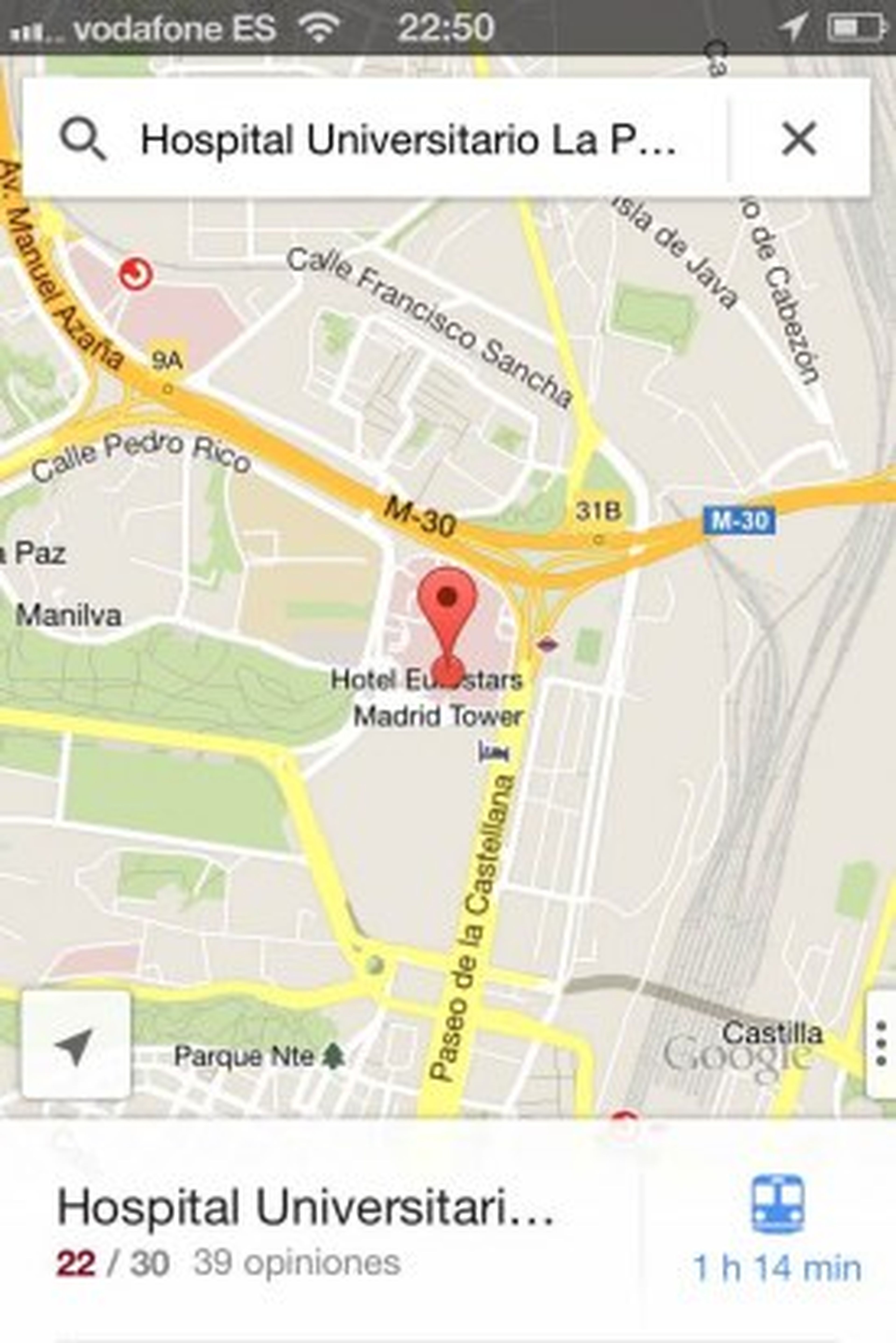 Busca tu destino en la nueva app de Google Maps para iPhone