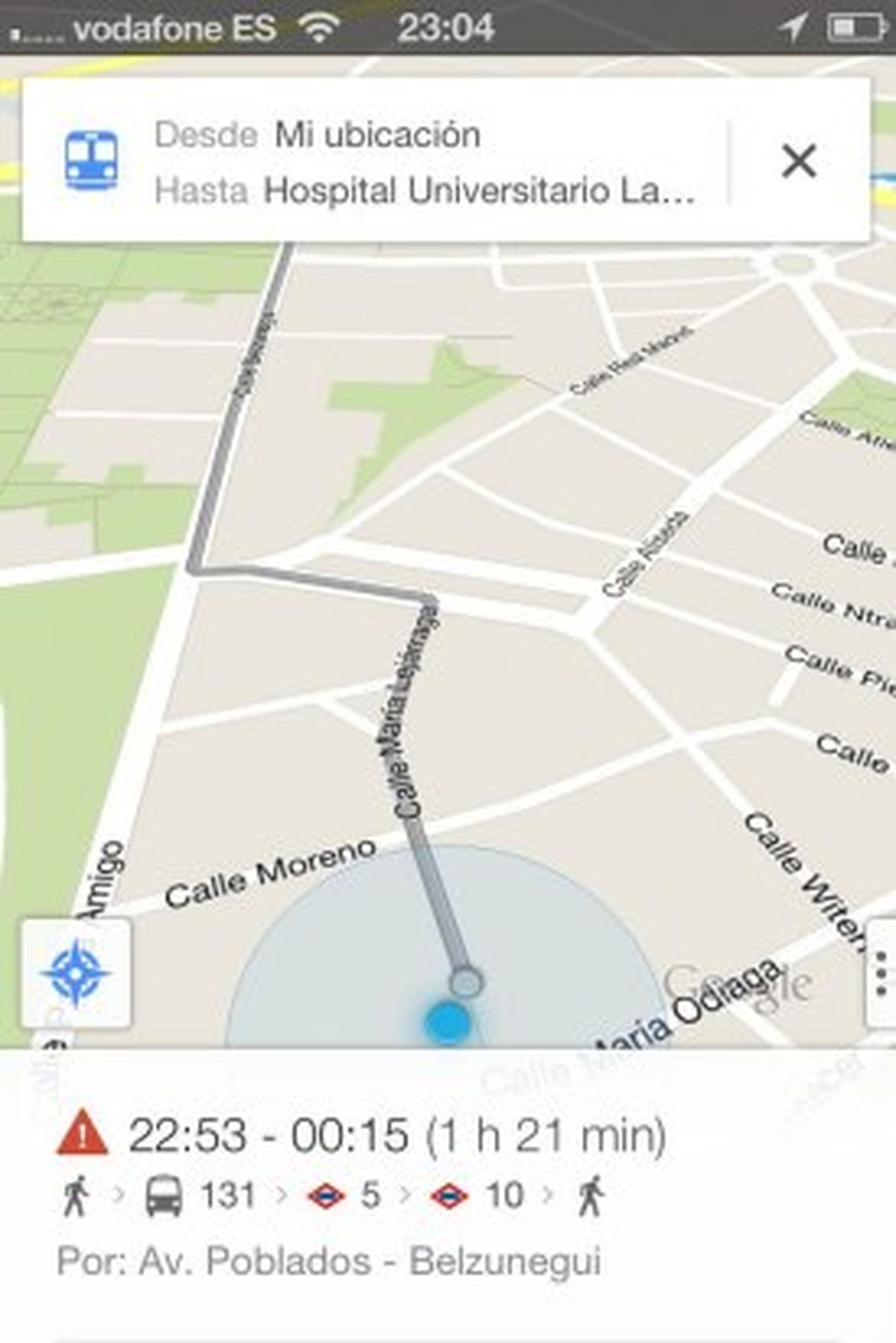 Sigue las indicaciones del navegador en la nueva app de Google Maps para iPhone