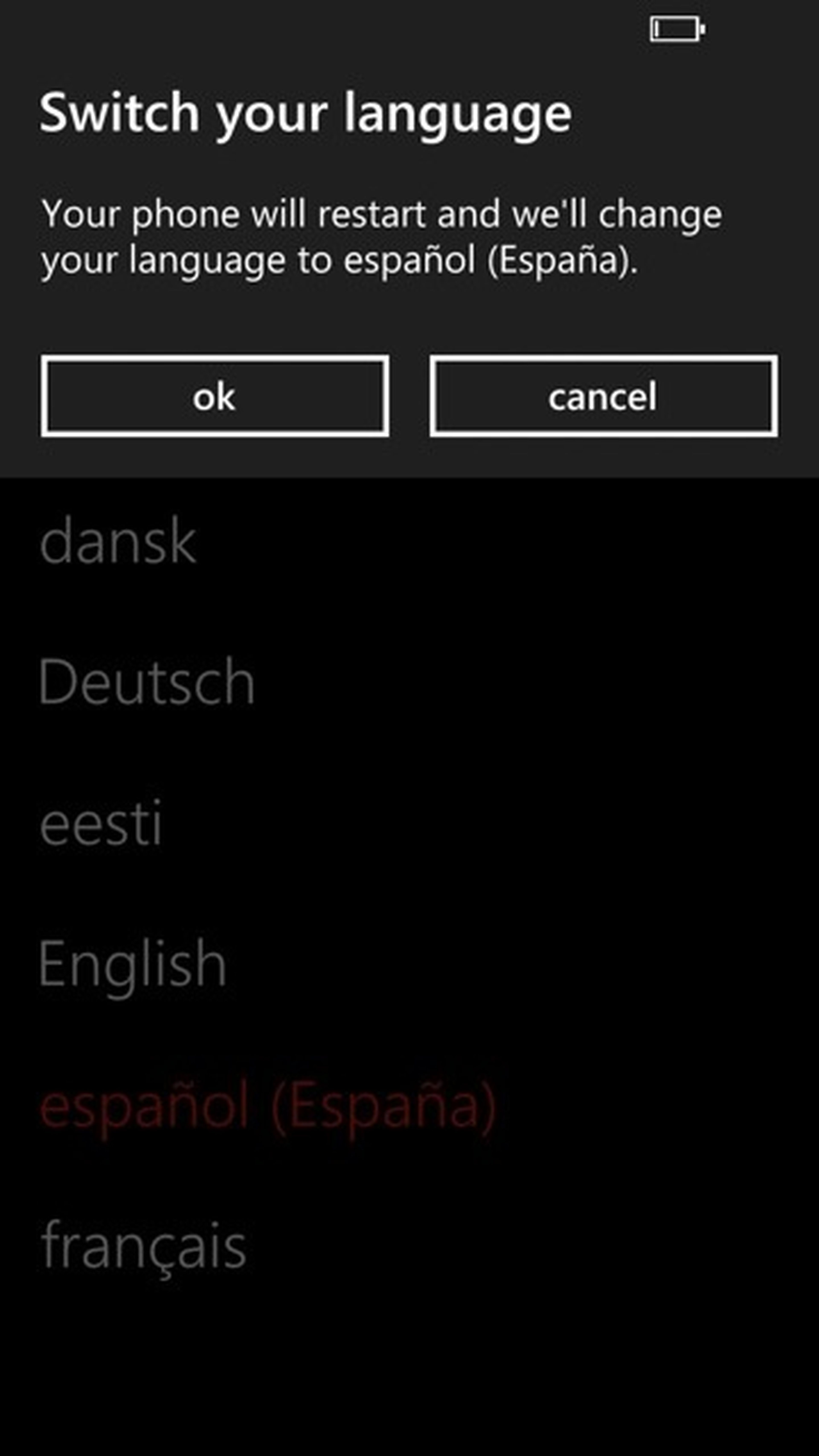 idioma en Windows Phone 8