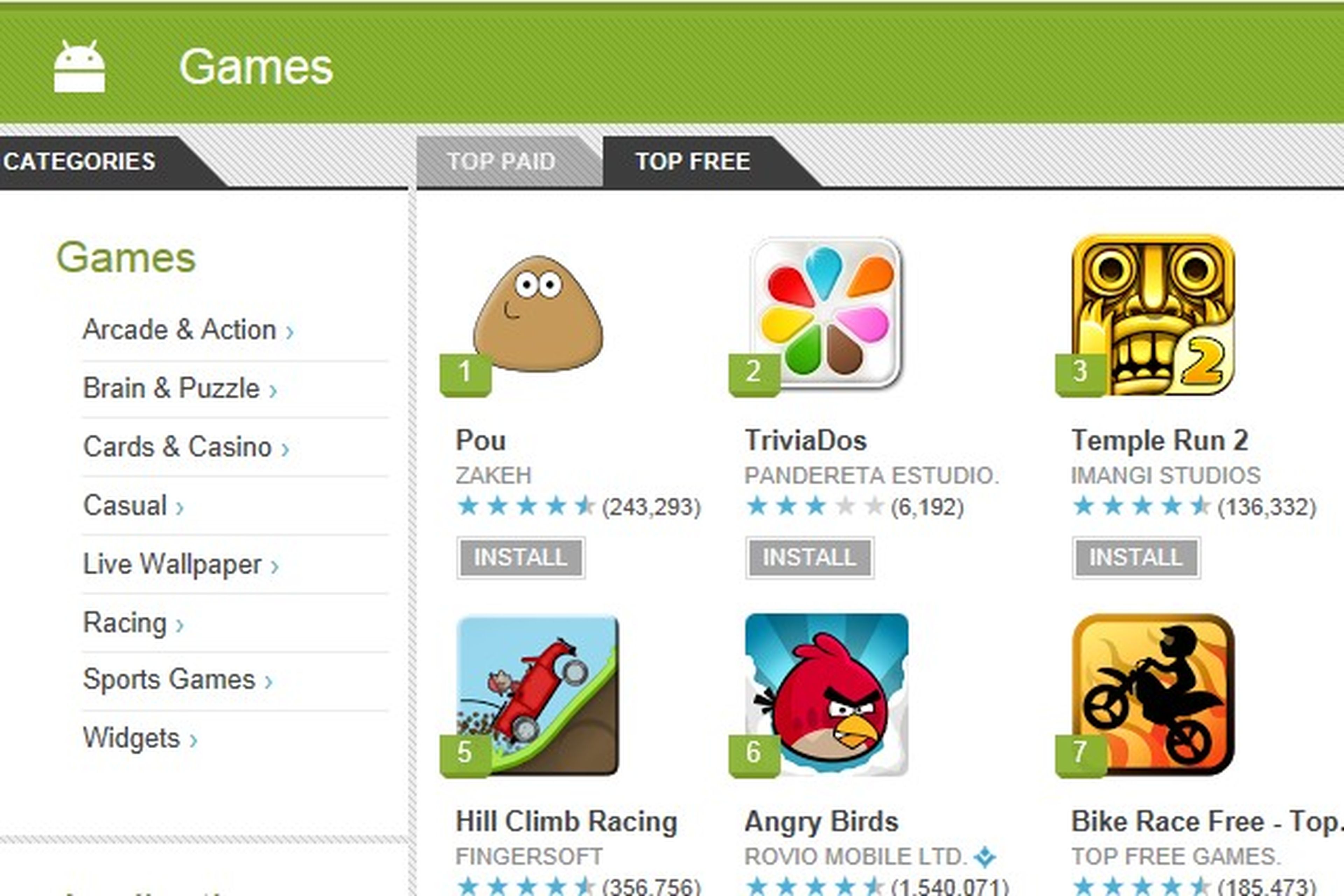 apps de juegos gratuitas para Android
