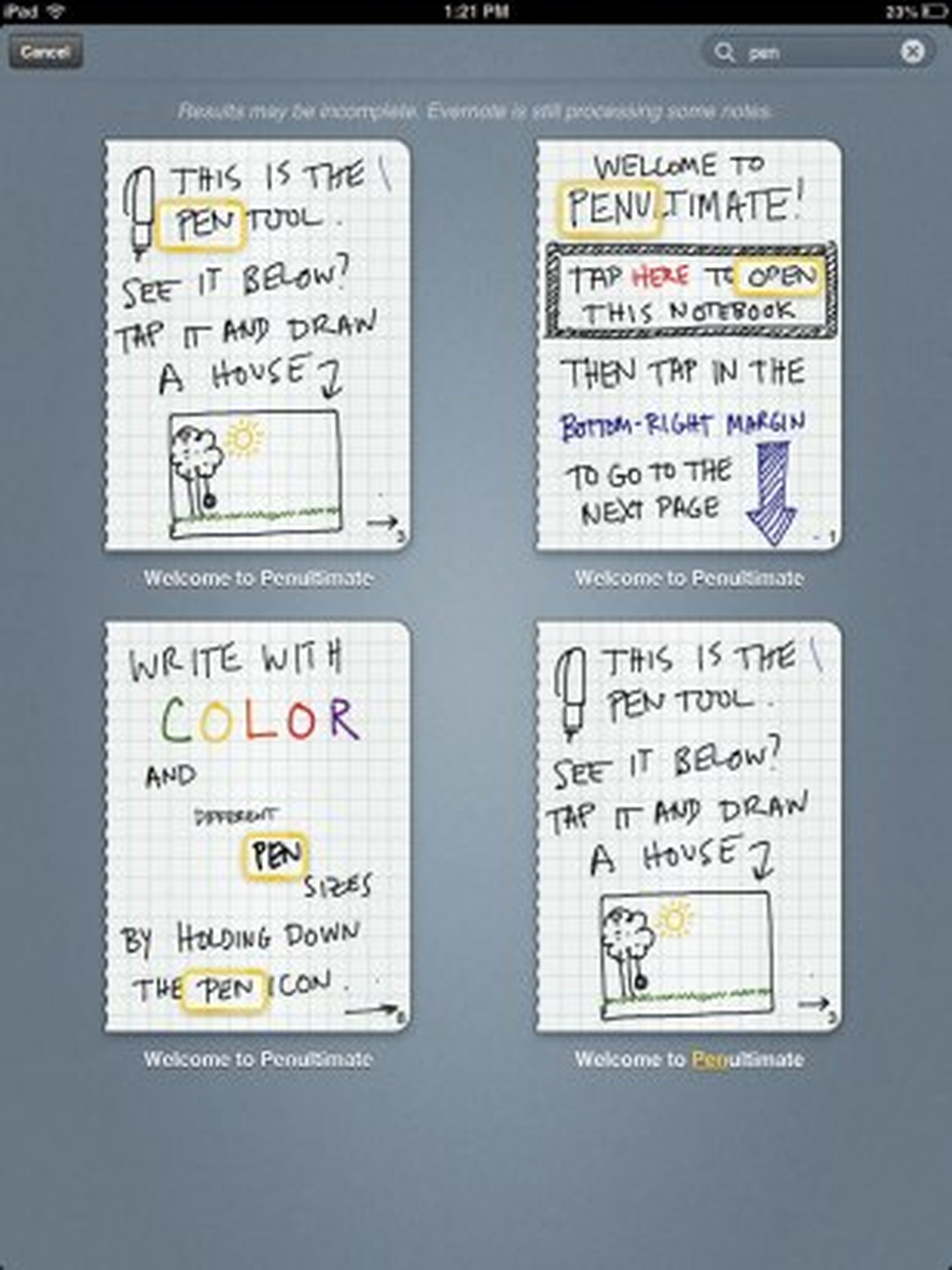 Escribe a mano en tu iPad con Penultimate 4