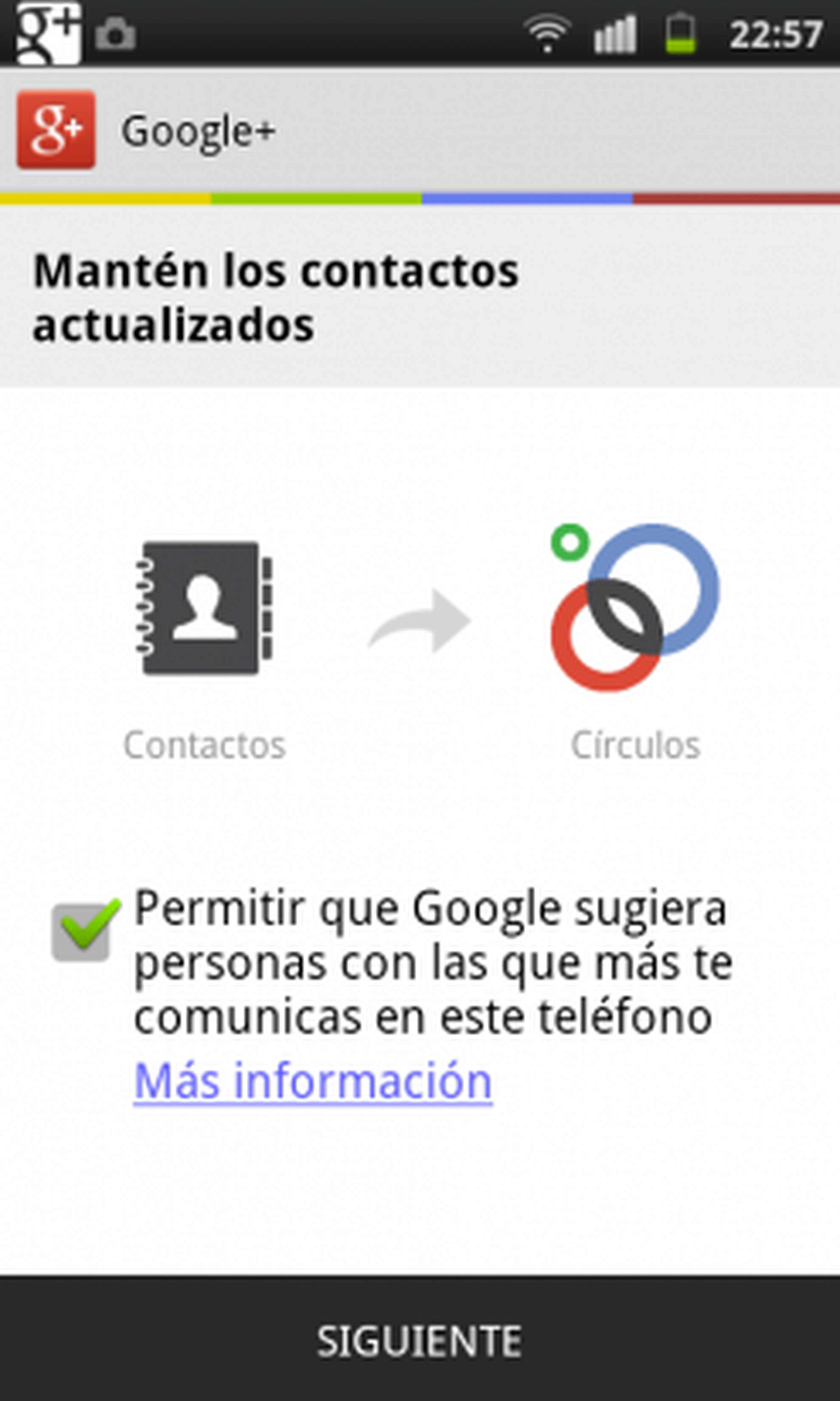 Sincroniza tus contactos en la app de Google Plus