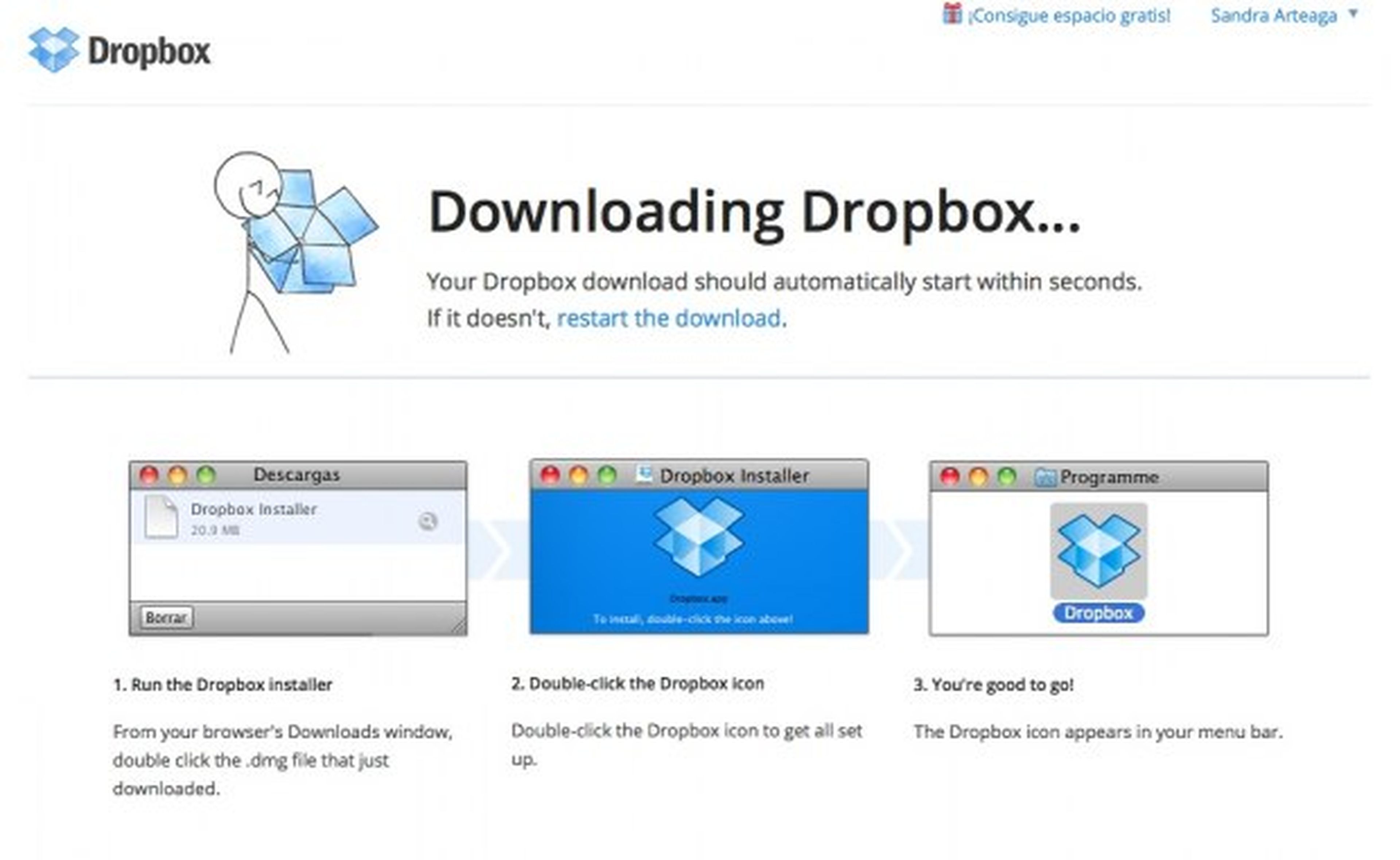 Descarga Dropbox en el ordenador