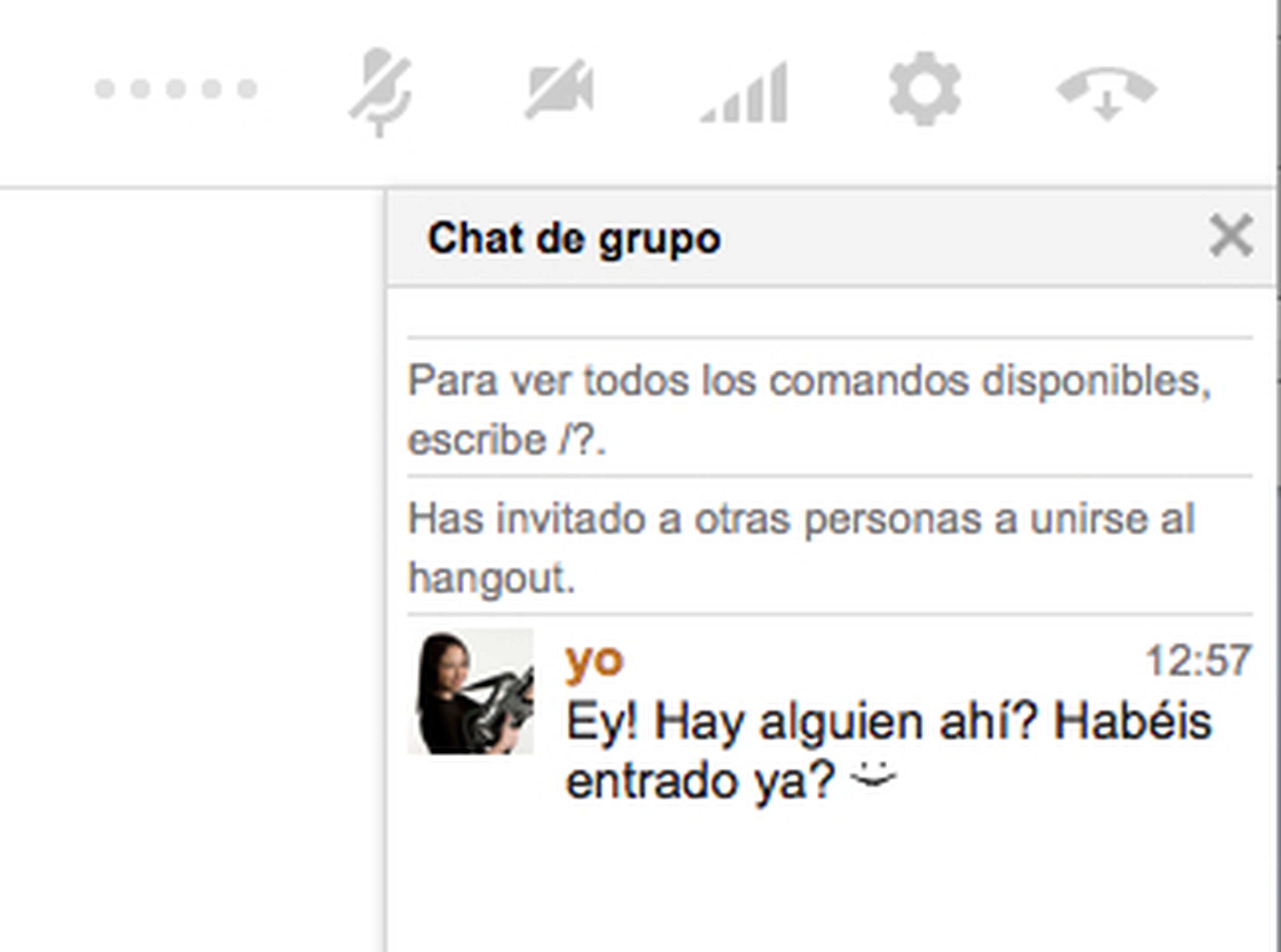 Muestra el chat de grupo en Hangouts de Google Plus