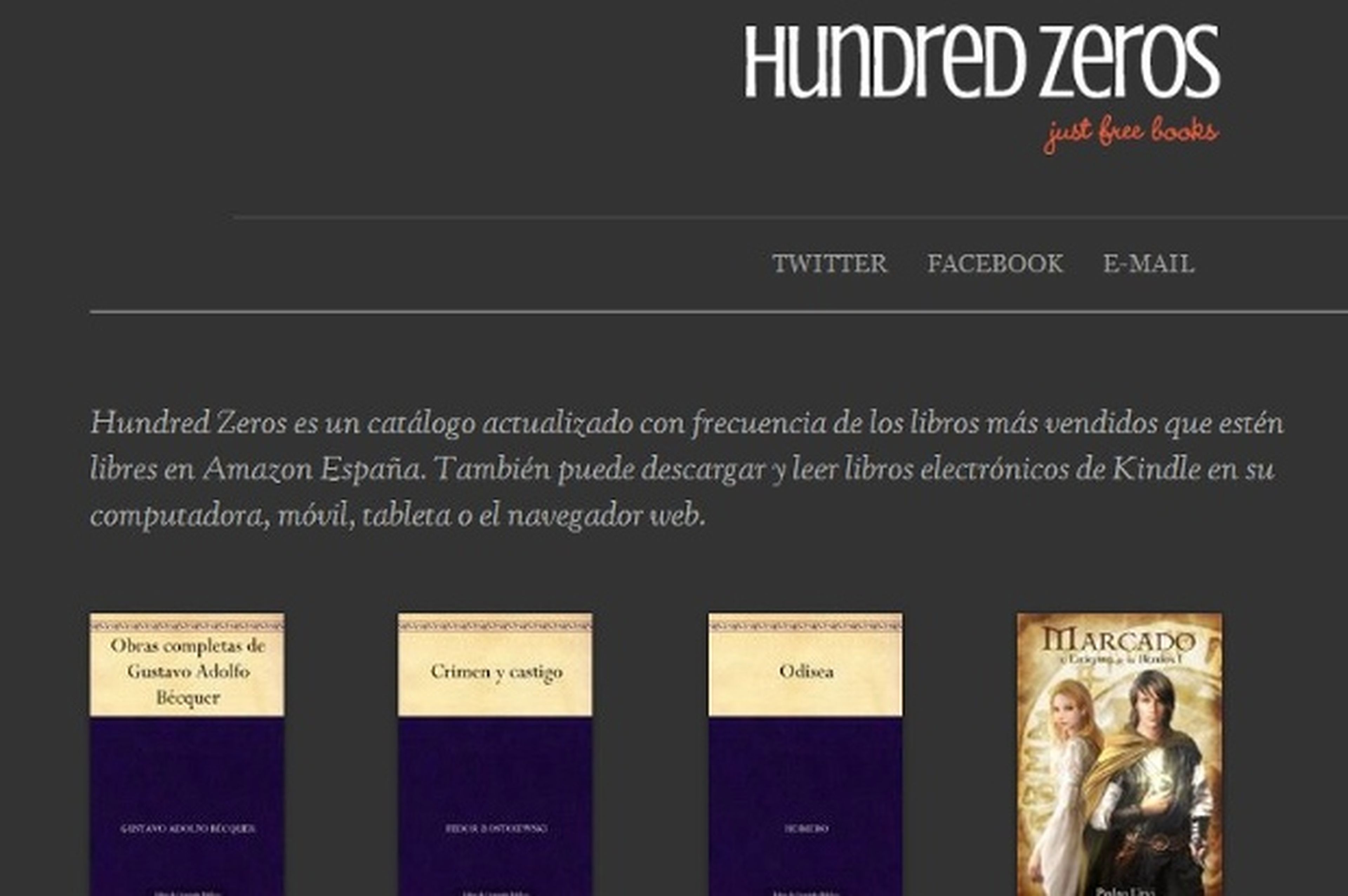 Hundred Zeros y cómo encontrar libros gratis en Amazon