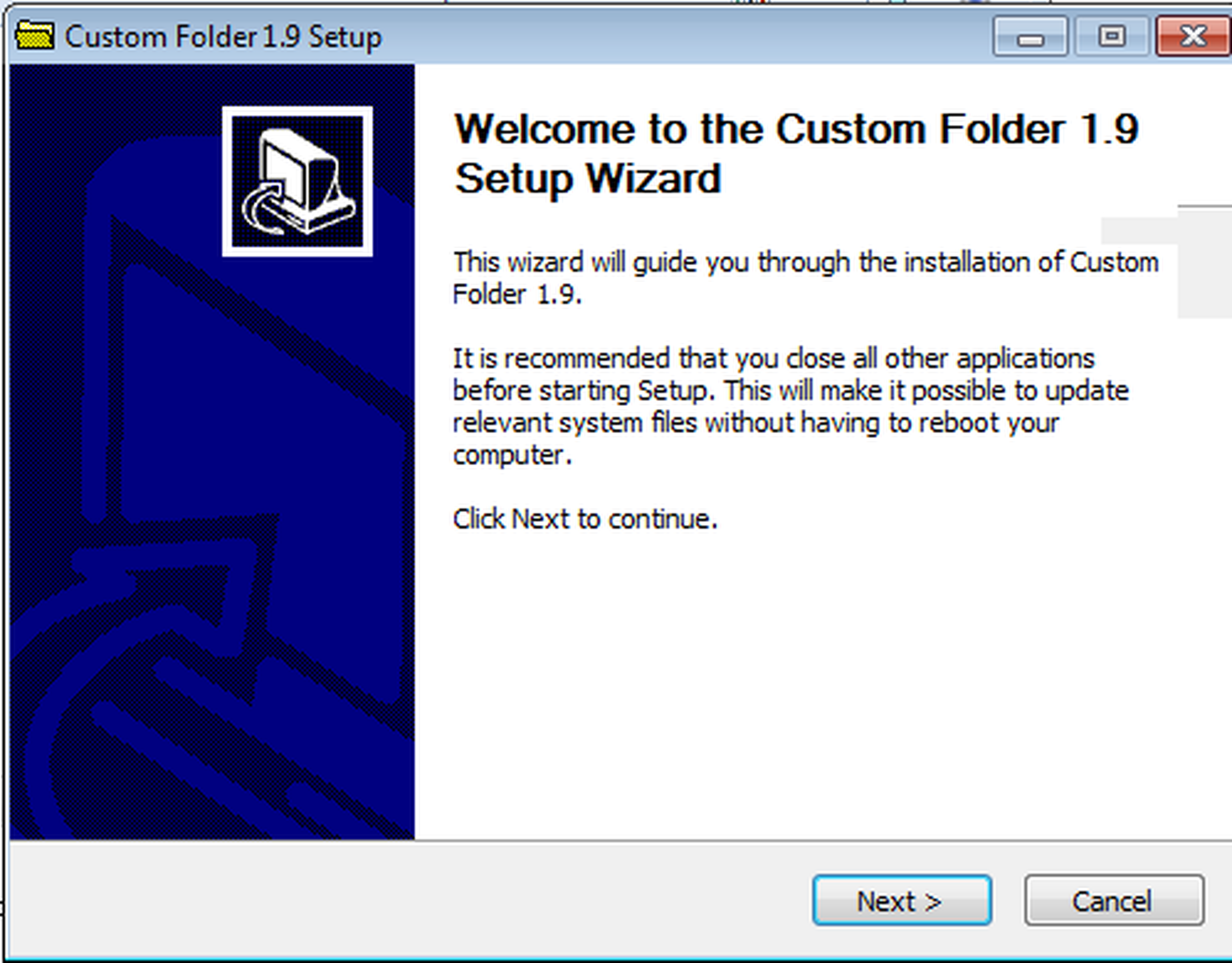 Instalación Custom Folder