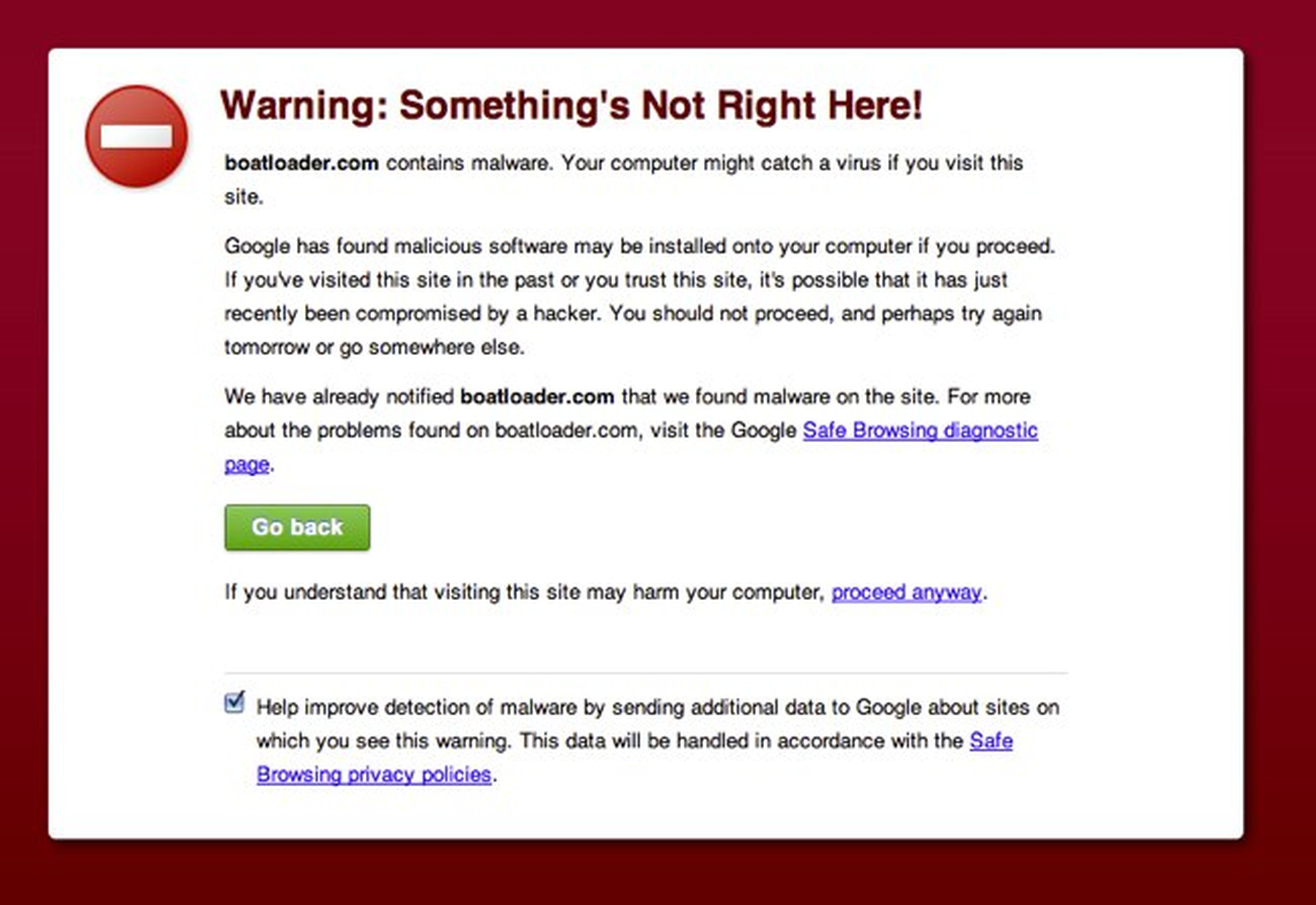 Google malware