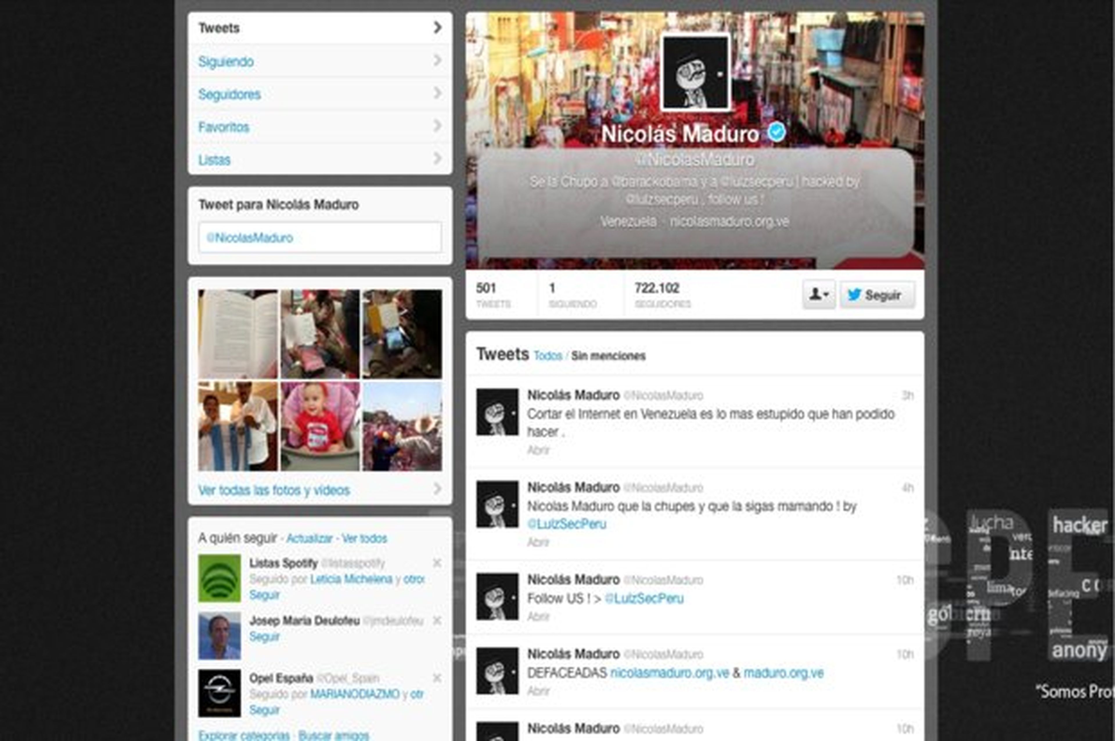 Twitter hackeado Nicolás Maduro