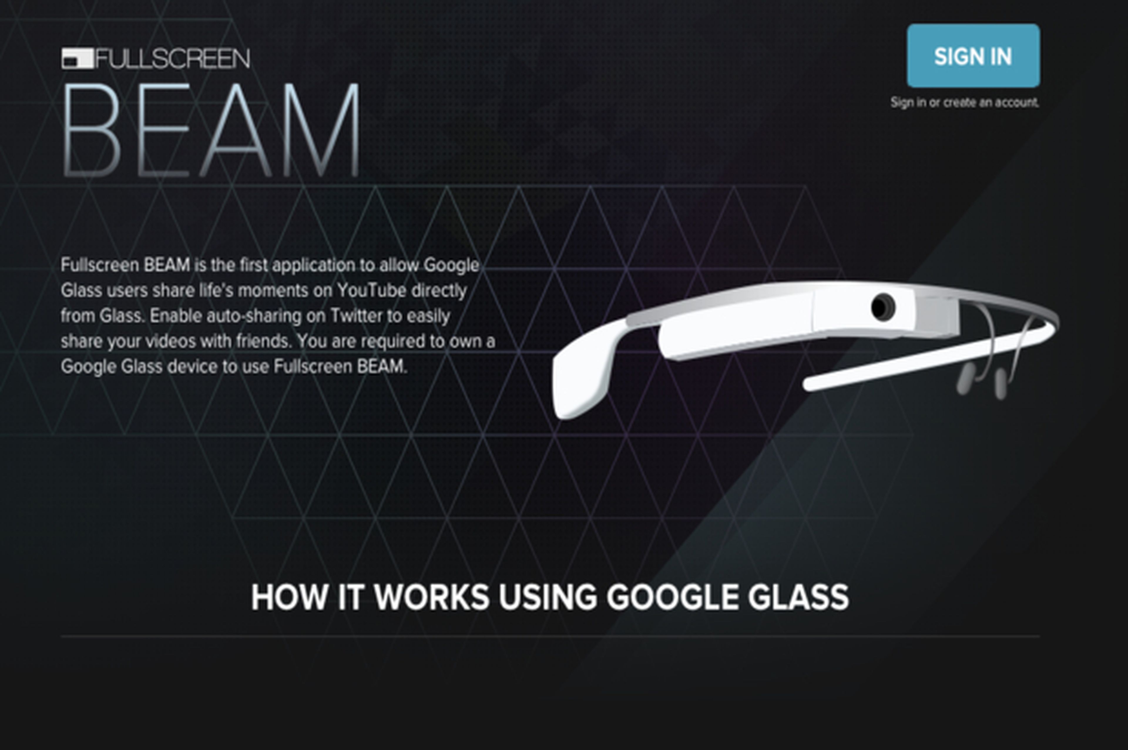 Beam Google Glass