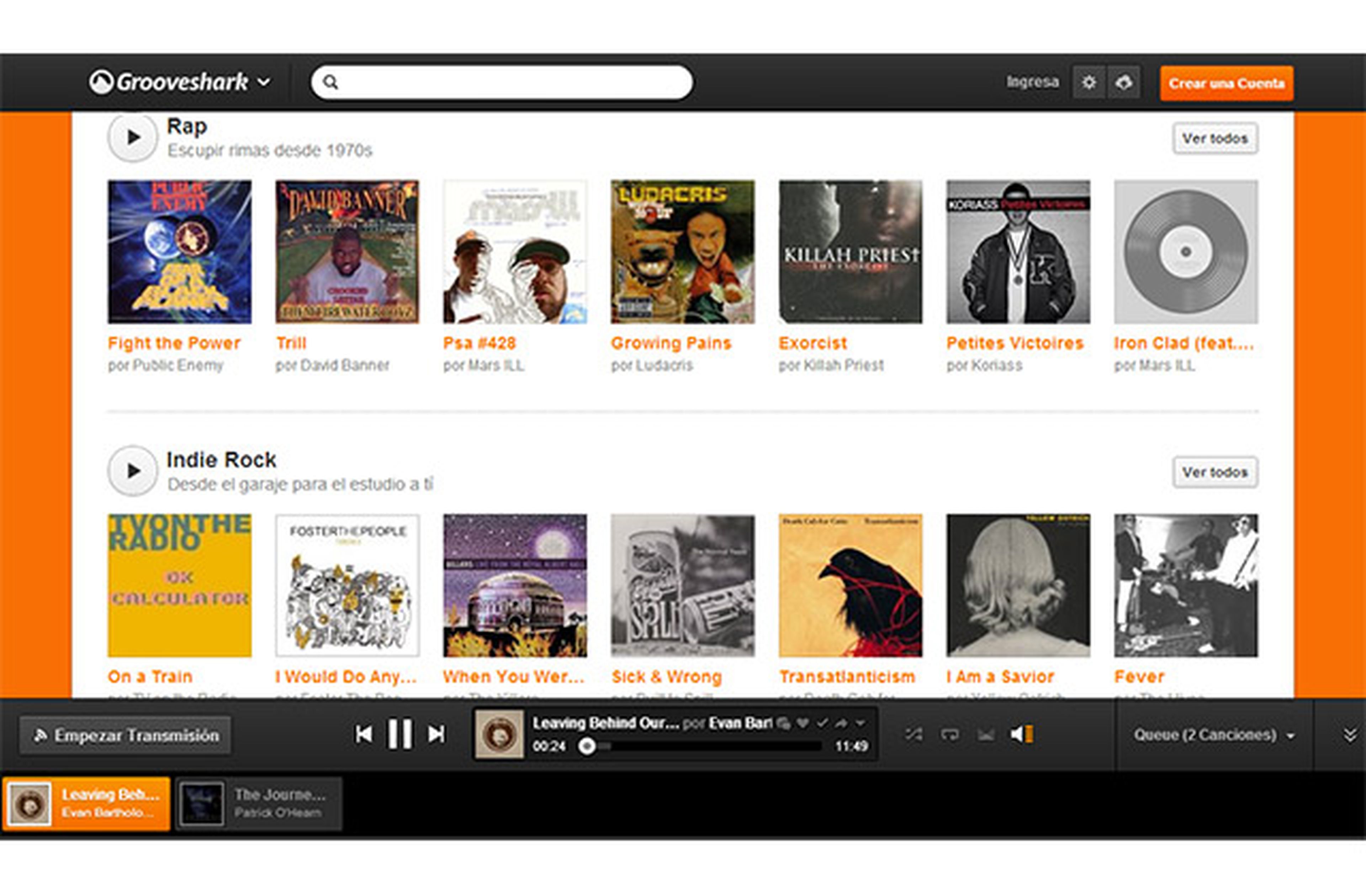 Grooveshark la mejor alternativa a Spotify