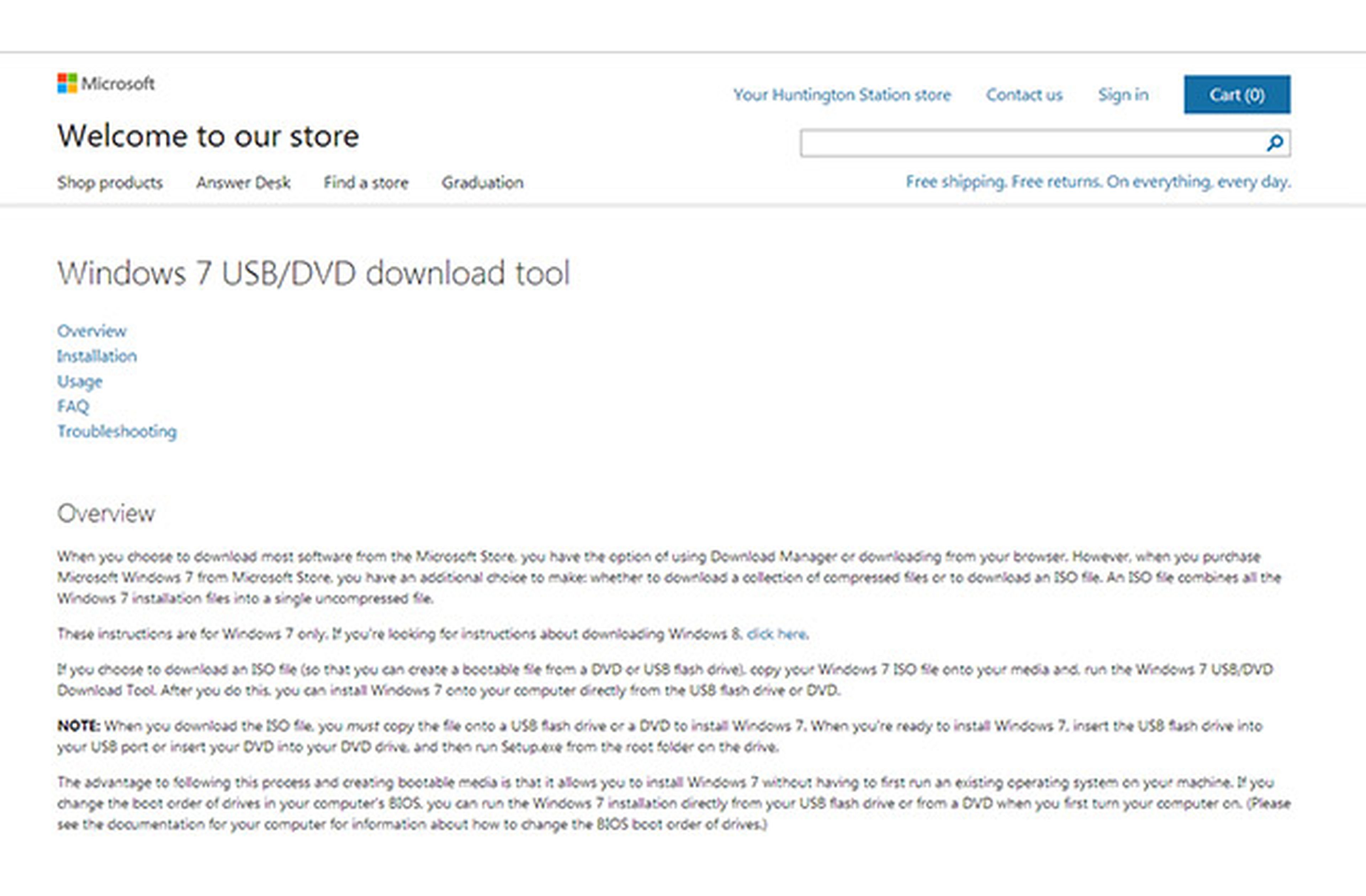 Descarga Windows 7 USB-DVD Download Tool