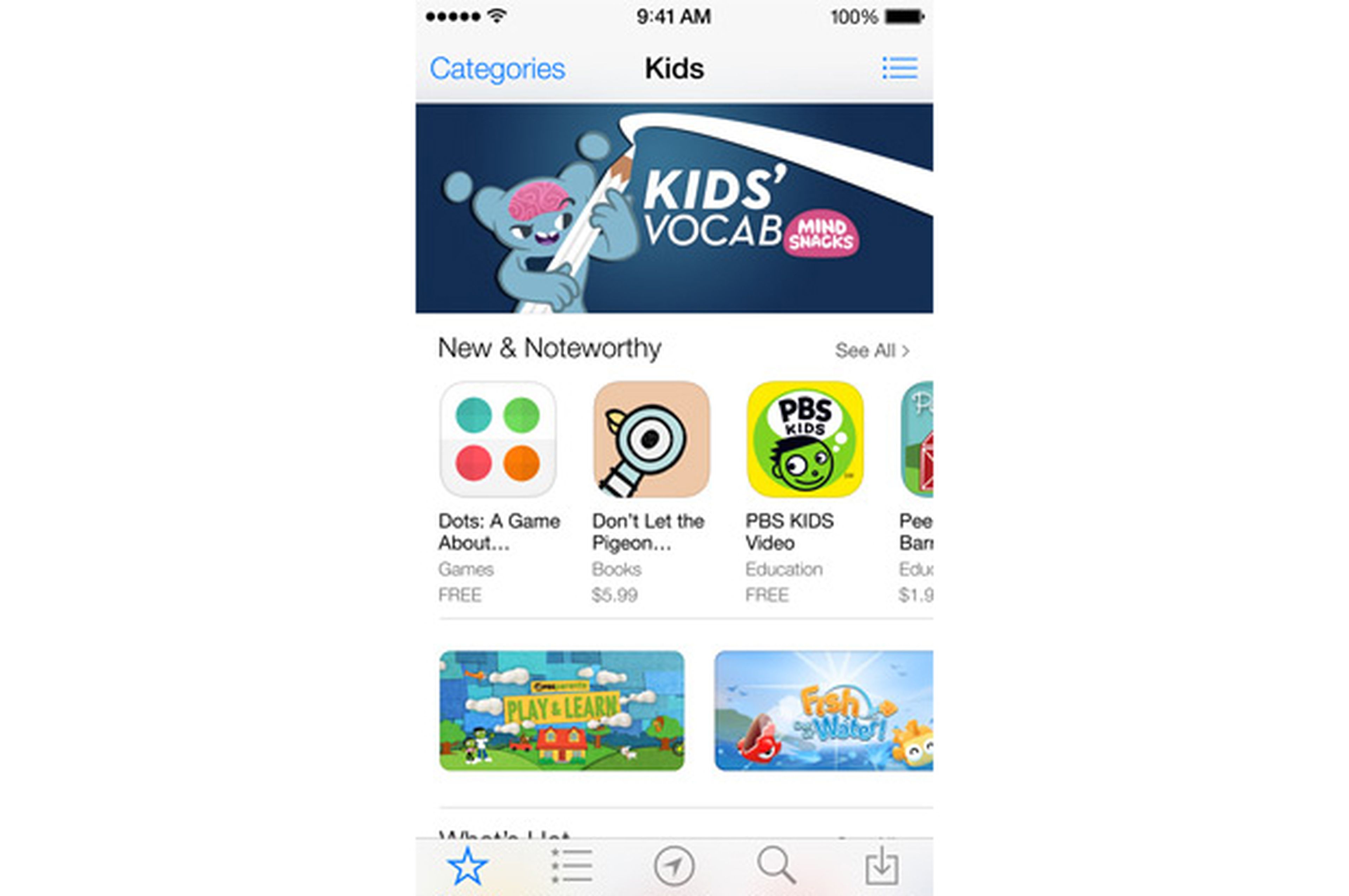 iOS 7 con nueva categoría para niños