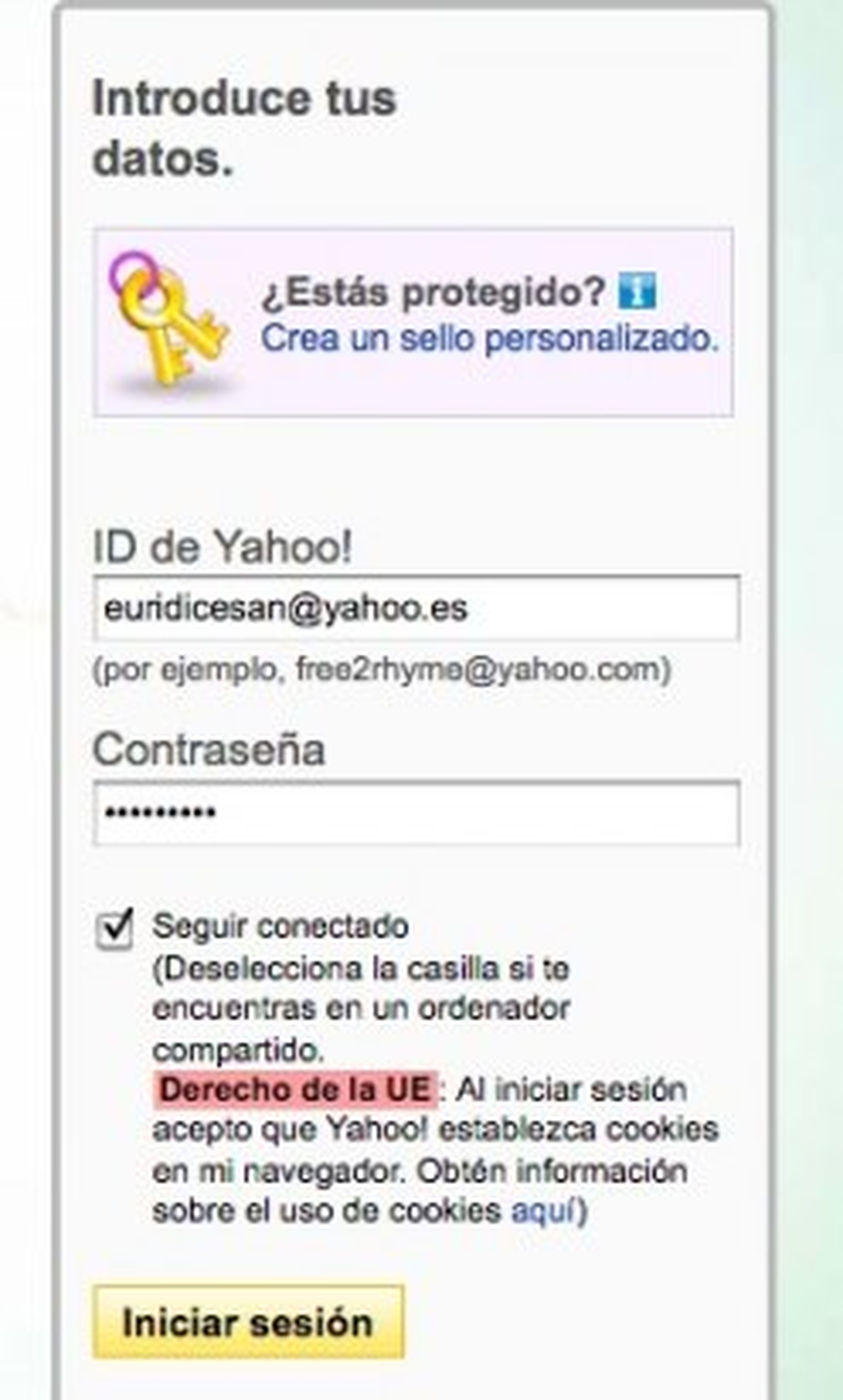 Accede a tu correo de Yahoo!