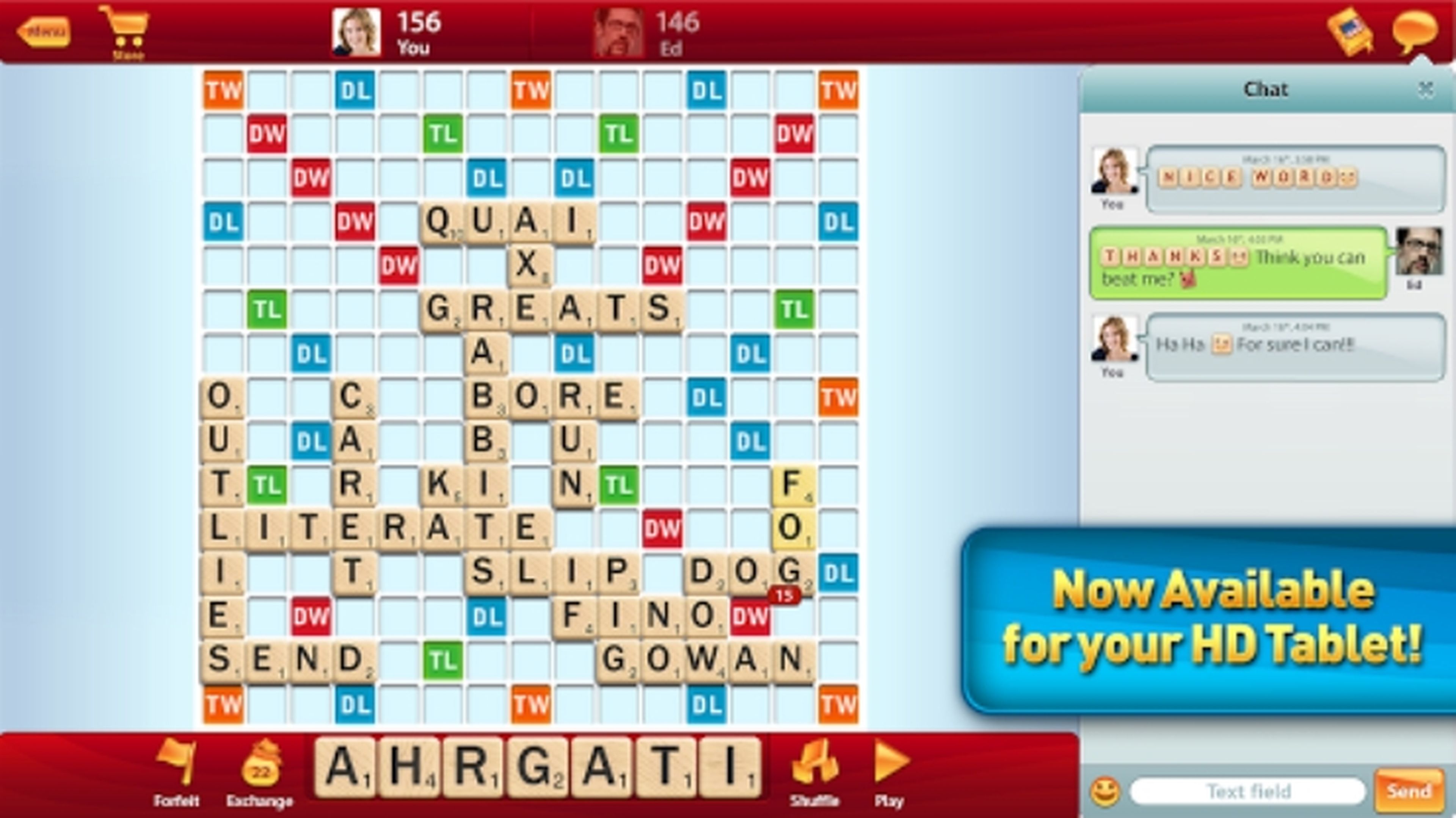 Scrabble, app para smartphone, al fin en español