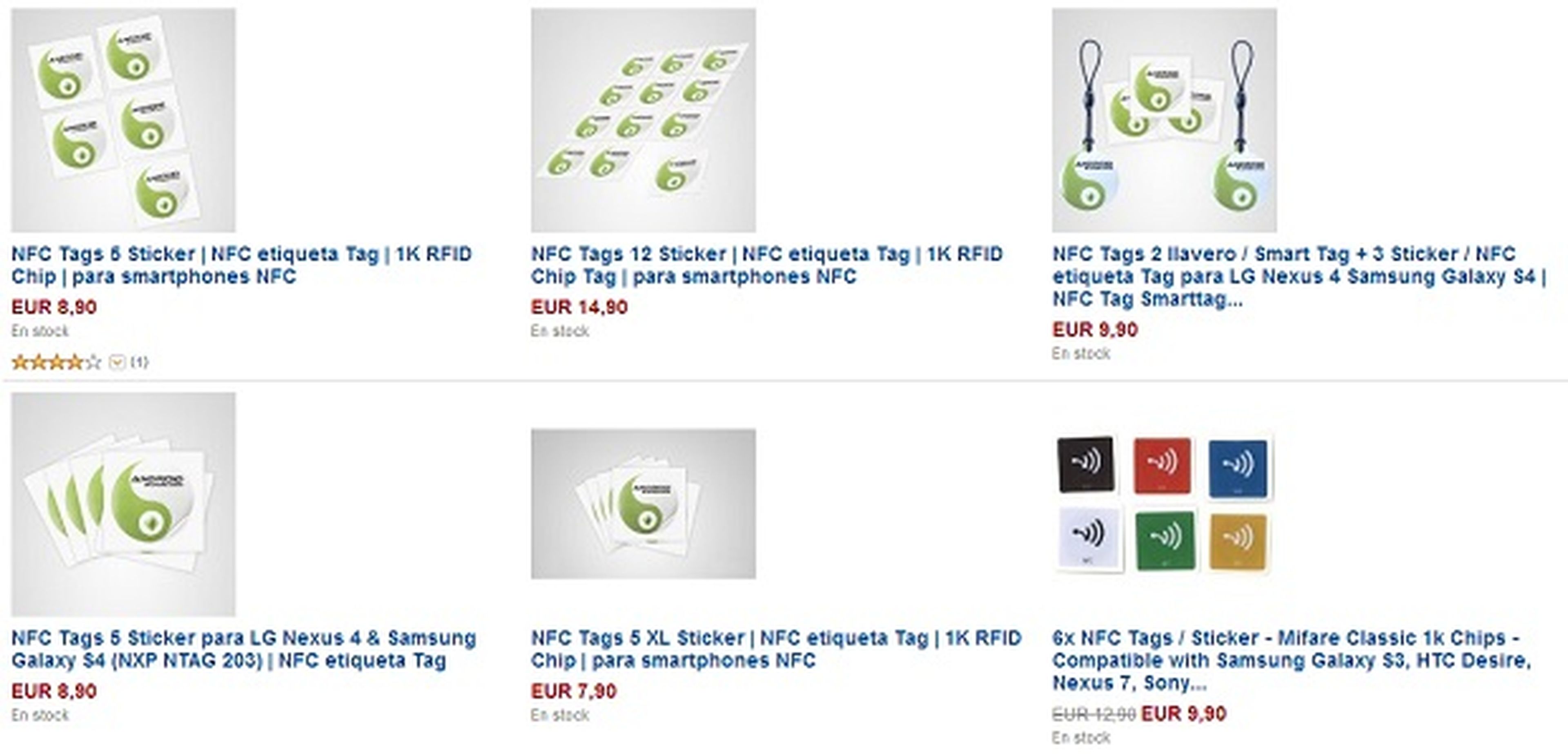 Puedes comprar varias etiquetas NFC por menos de 10 euros.