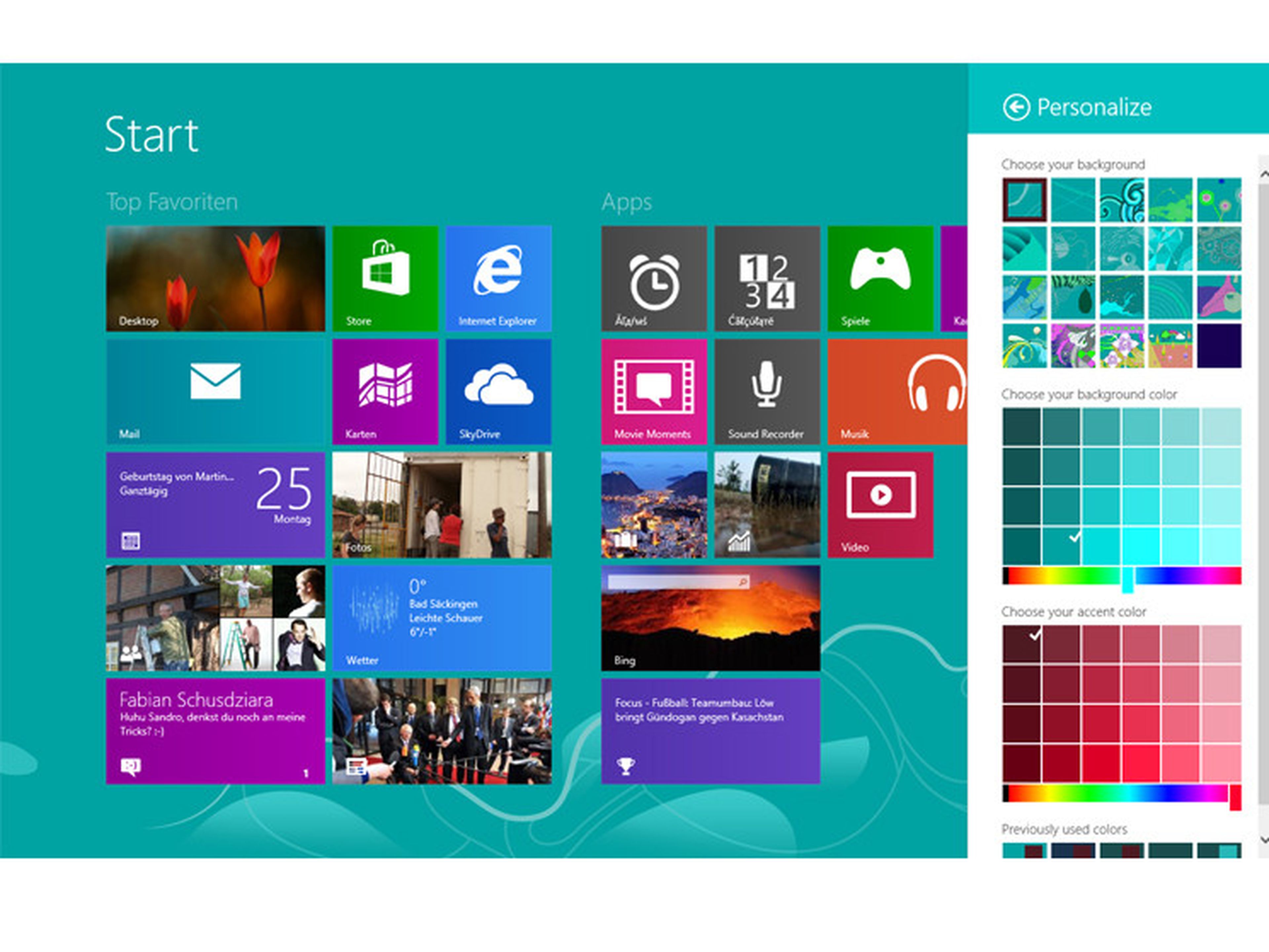 Windows 8.1 interfaz de inicio
