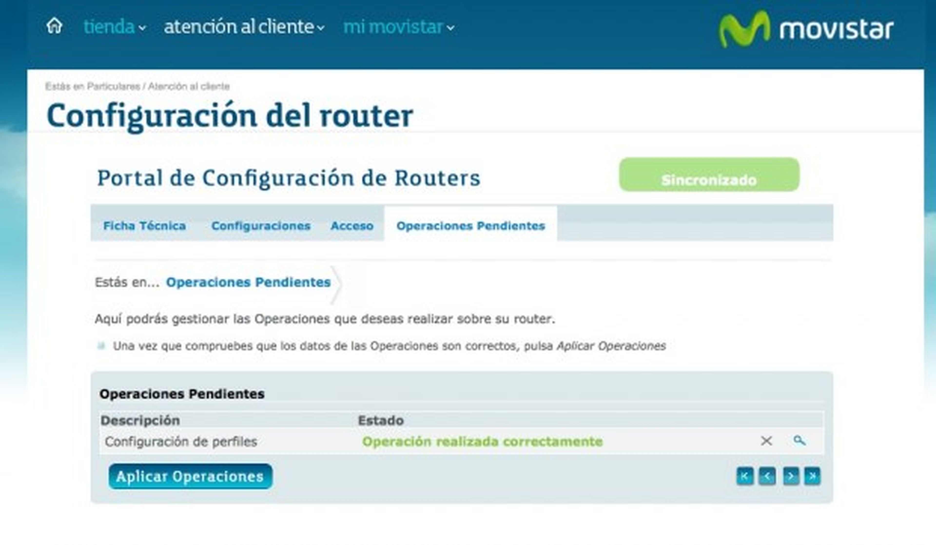 Aplica los cambios en la configuración de tu router Movistar