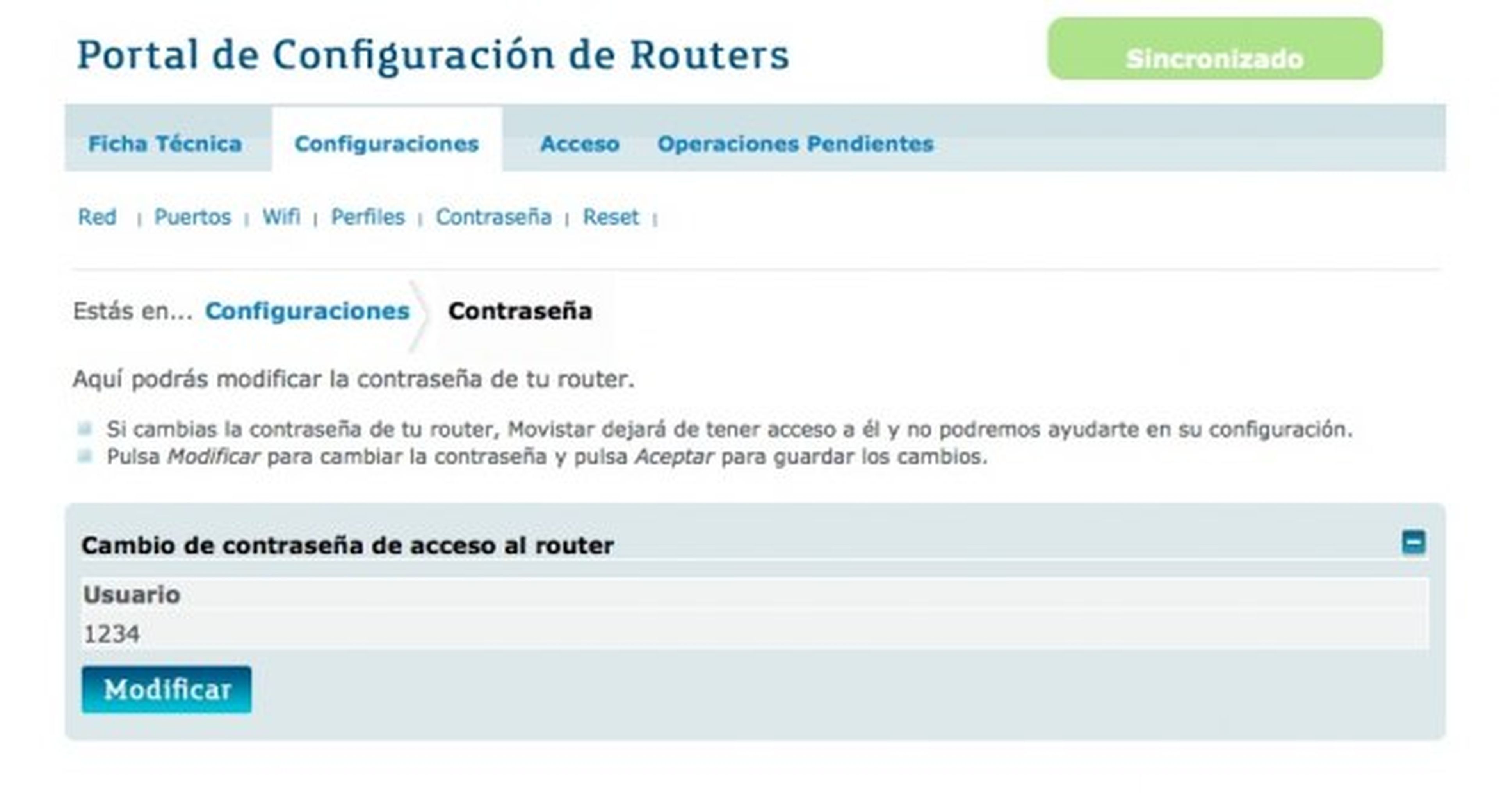 Modifica la contraseña de tu router Movistar