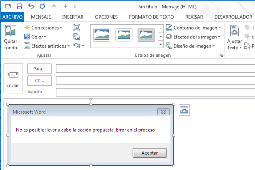 Trucos Office 2013: capturas de pantalla en Outlook