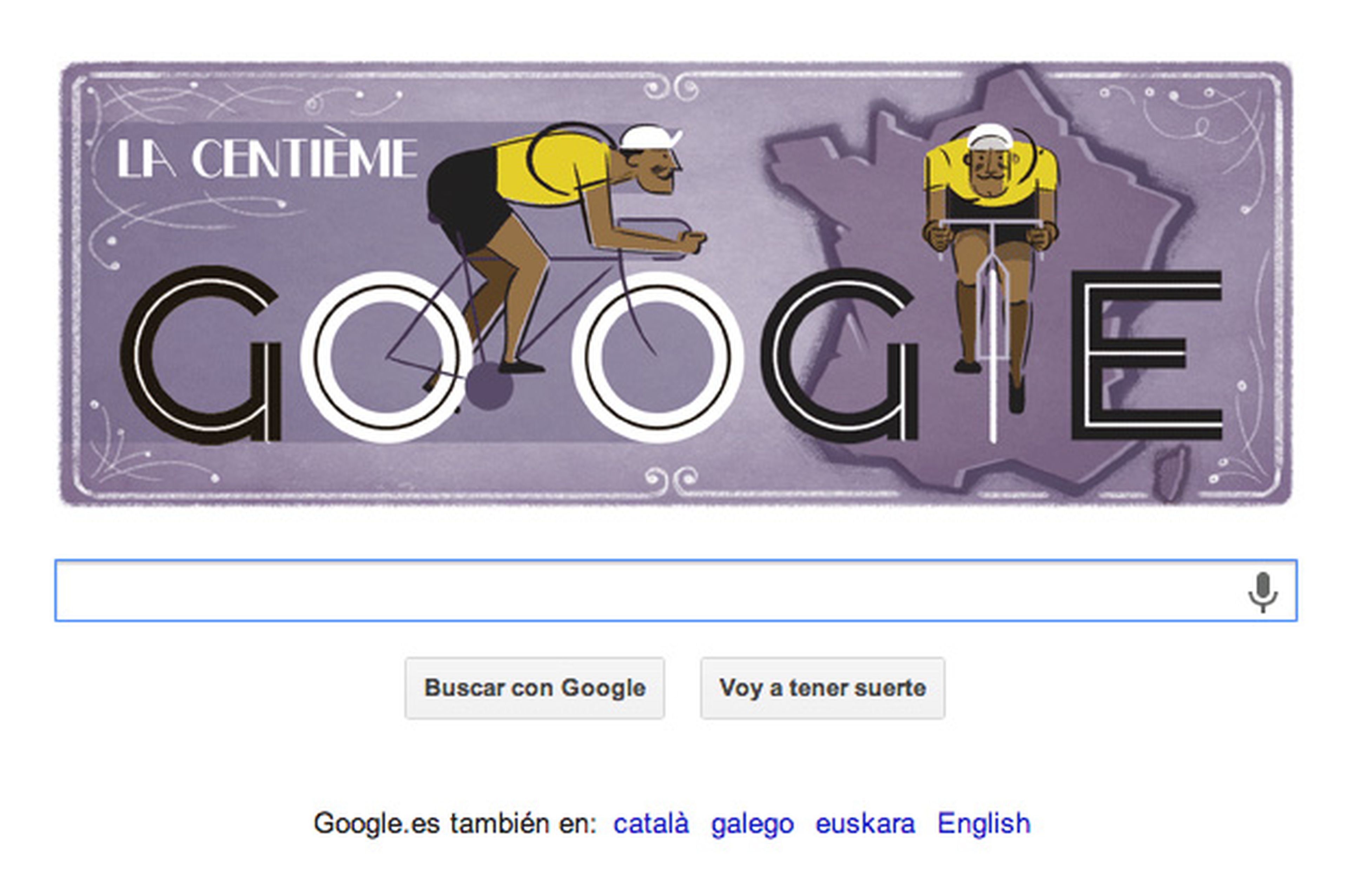 Google celebra el Tour de Francia con el doodle de hoy