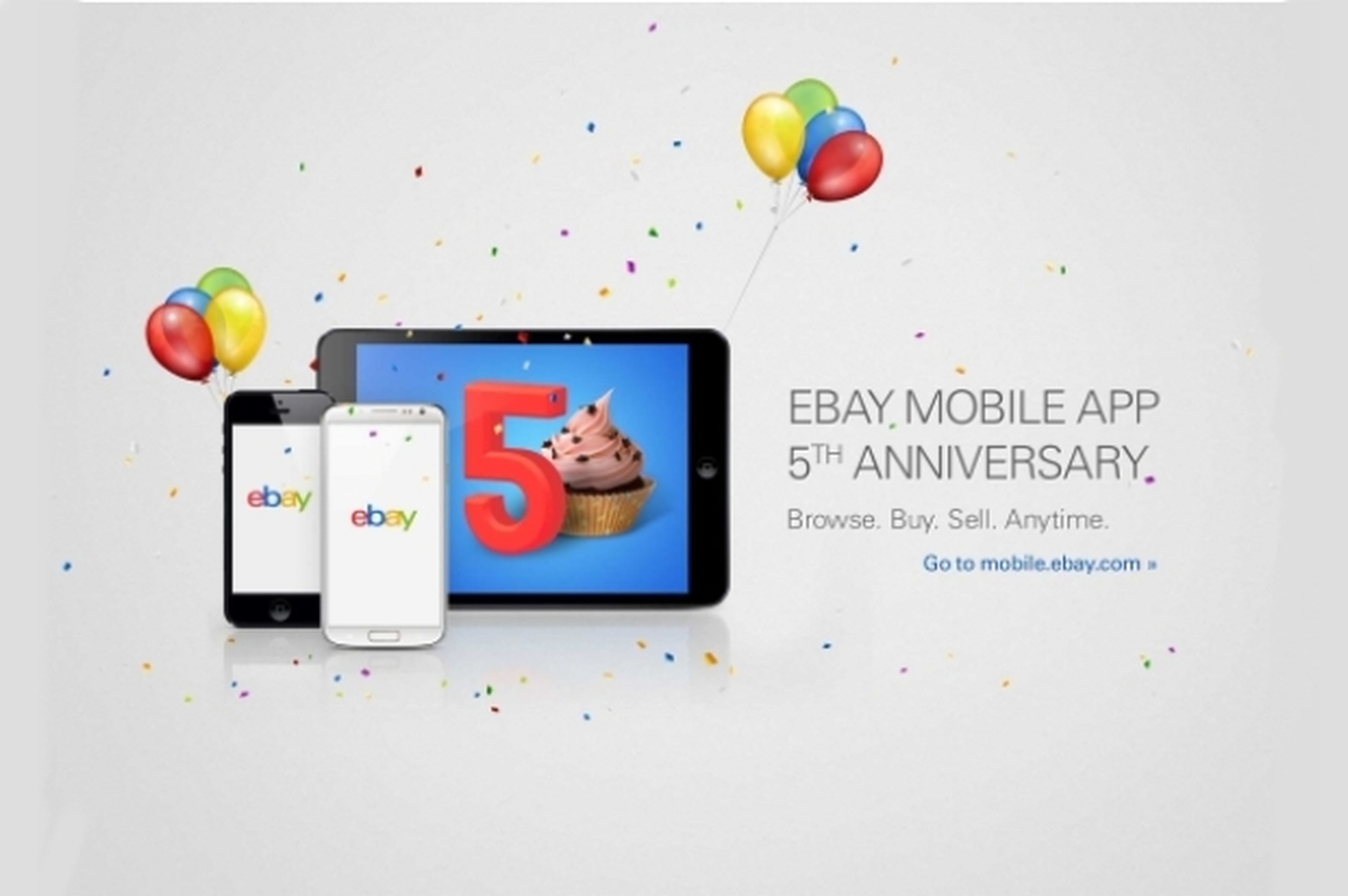 La app de ebay cumple cinco años