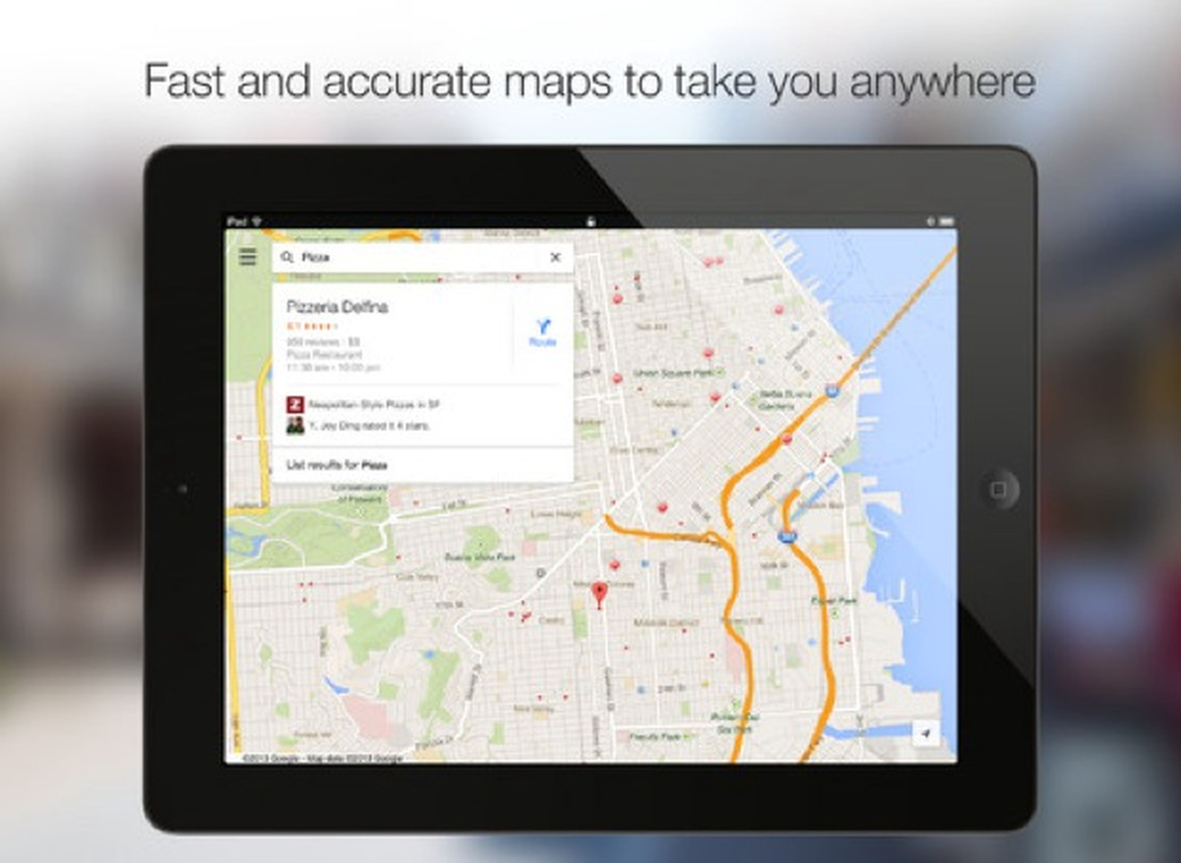 Google Maps app para iPads