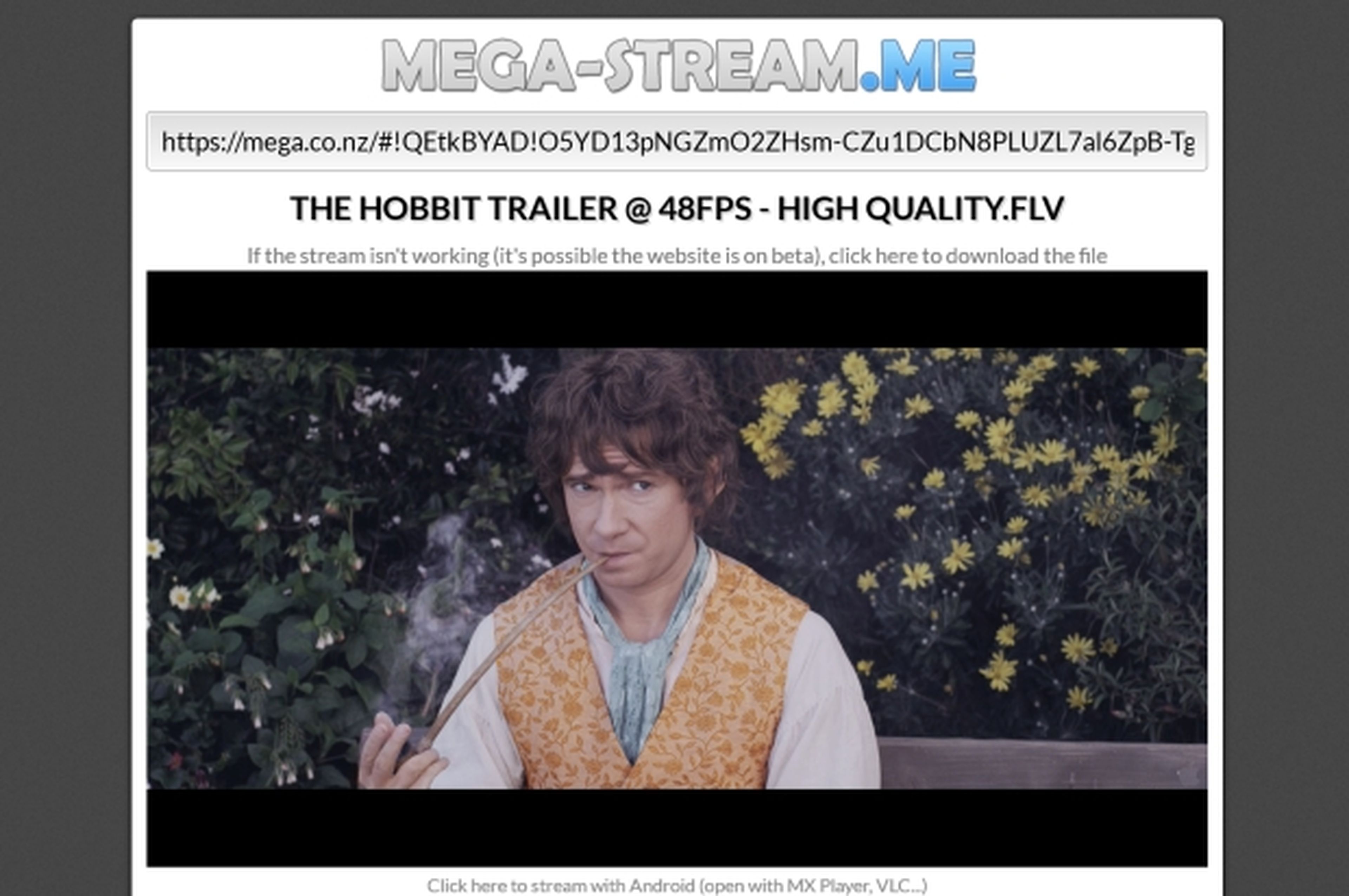 Mega-stream.me, tus vídeos de Mega en streaming