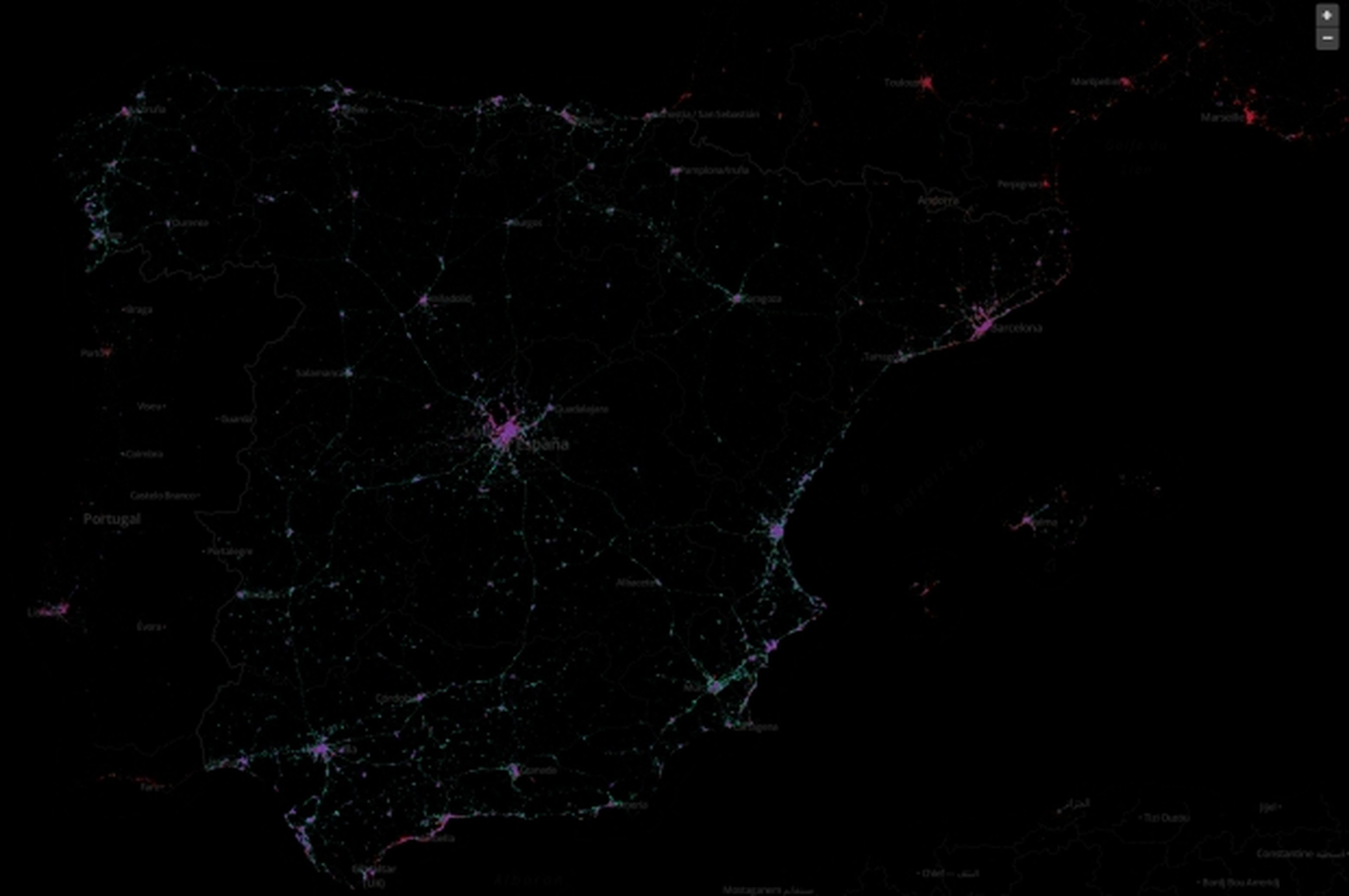 MapBox: un espectacular mapa de tweets