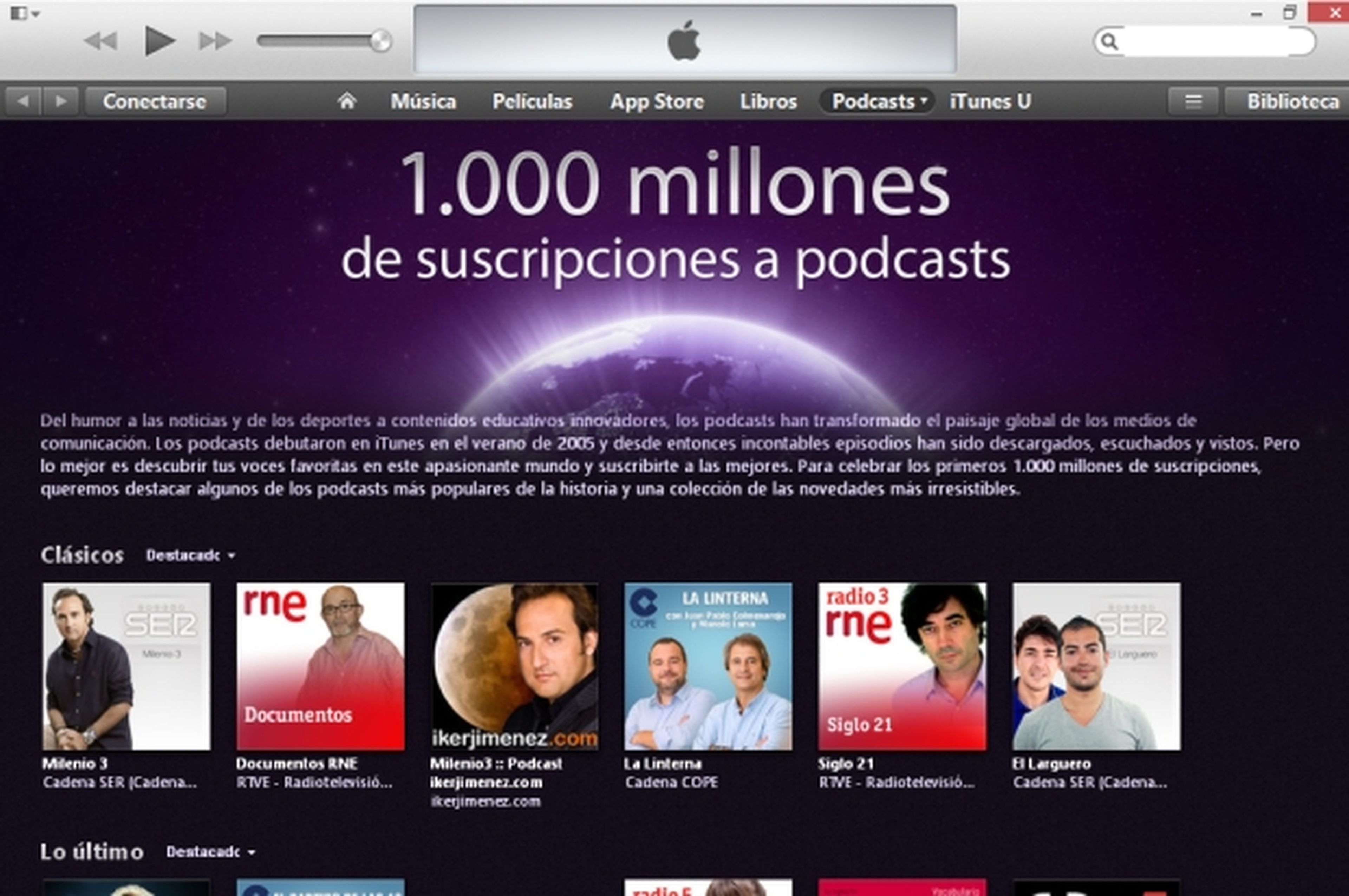 iTunes alcanza los mil millones de suscripciones a podcasts